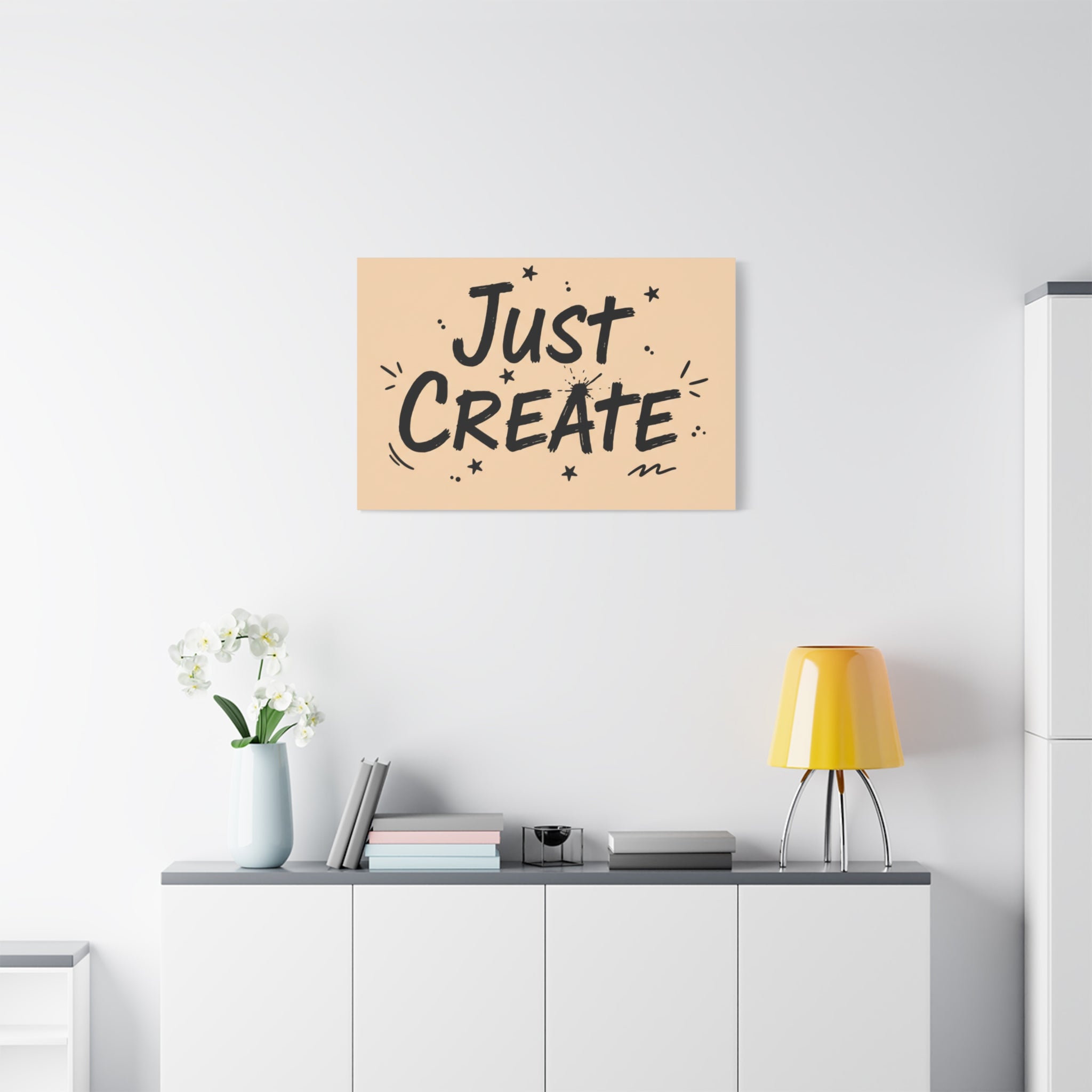 Just Create marker scribble art Canvas | Handwritten marker aesthetic