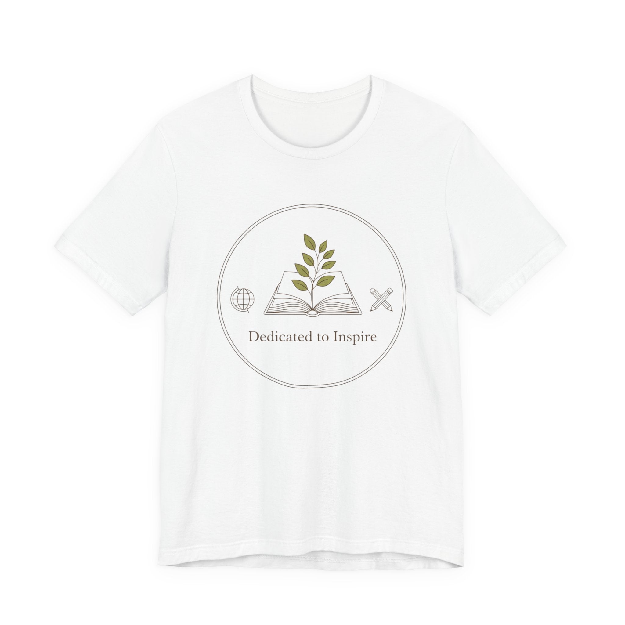 Dedicated to Inspire Tee | modern teacher shirt, minimalist educator pride