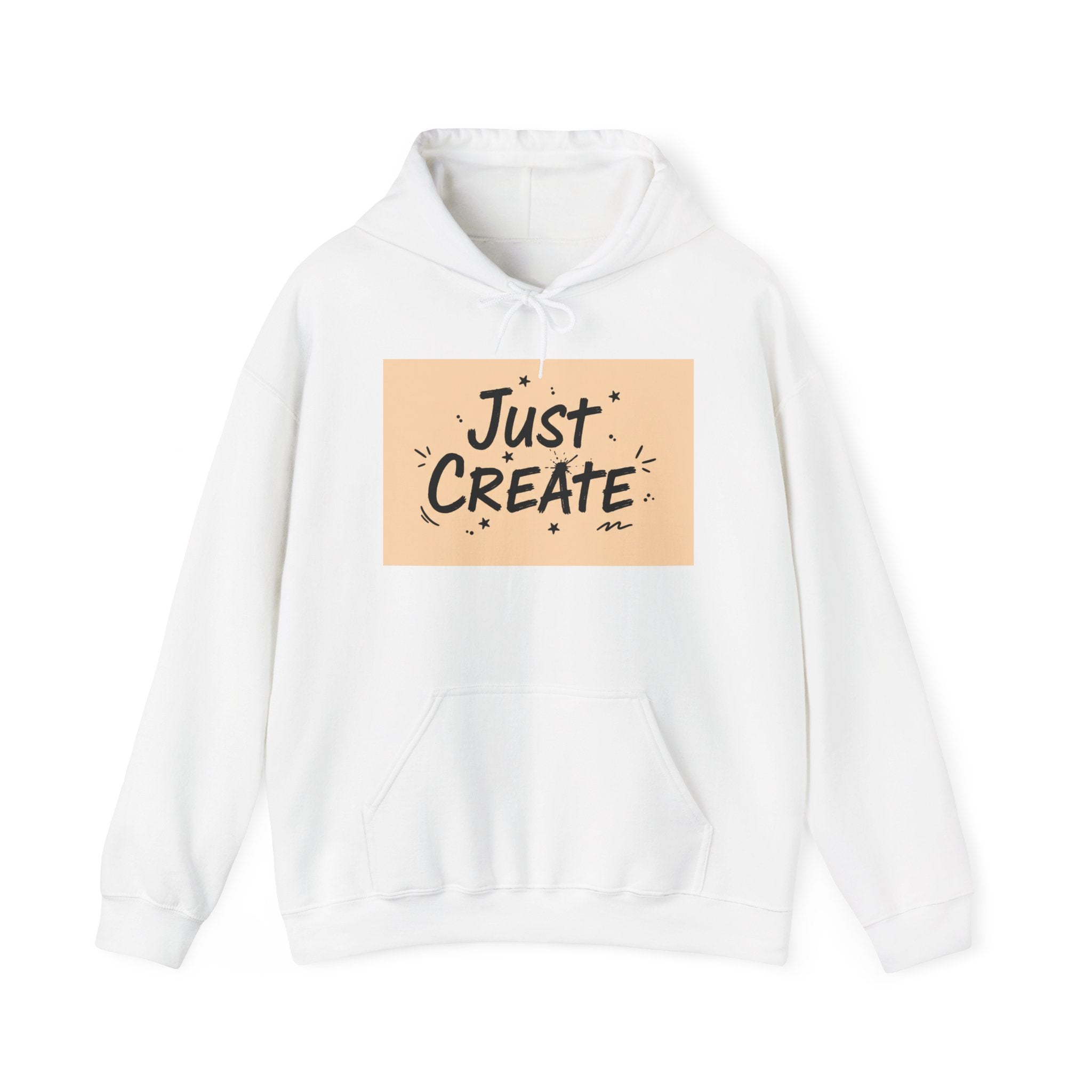Just Create handwritten marker hoodie | doodle quote, marker scribble design