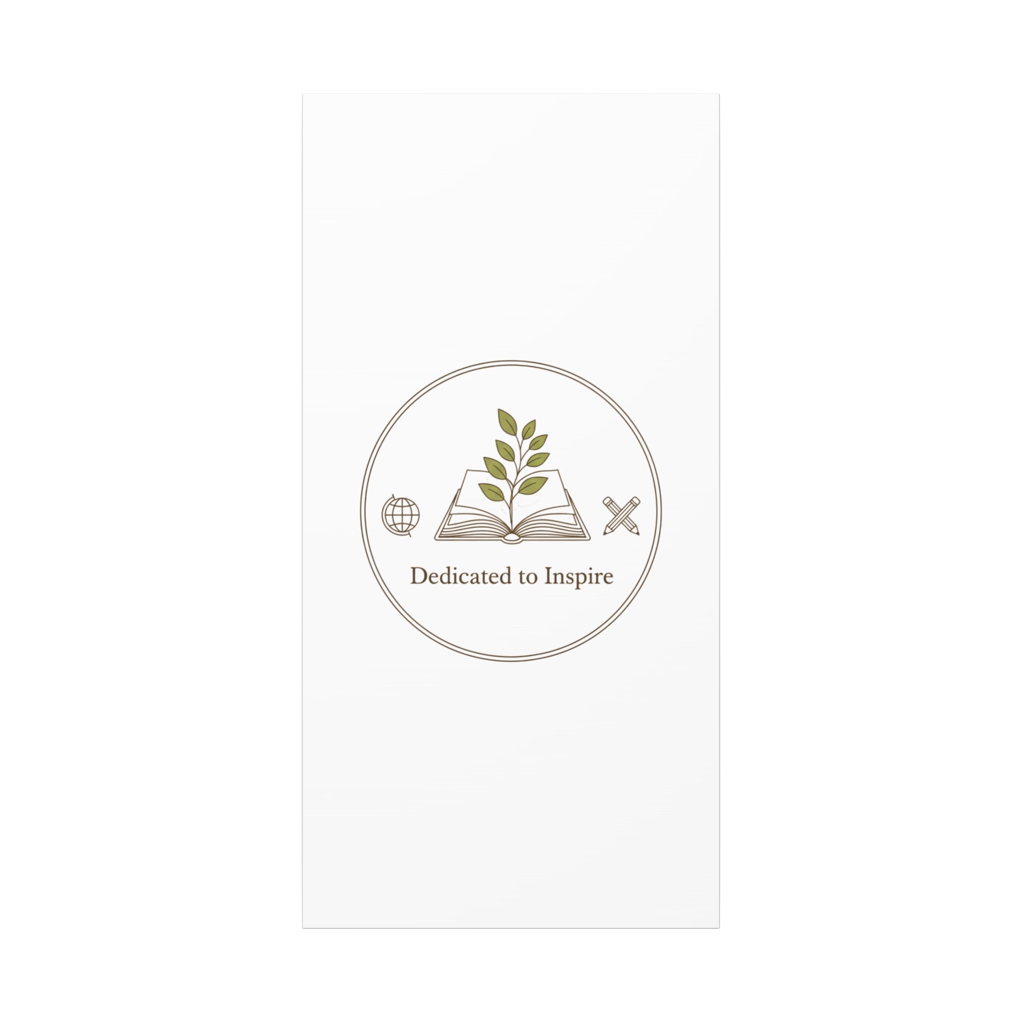 Dedicated to Inspire Canvas | Minimalist Teacher Decor, Educator Pride