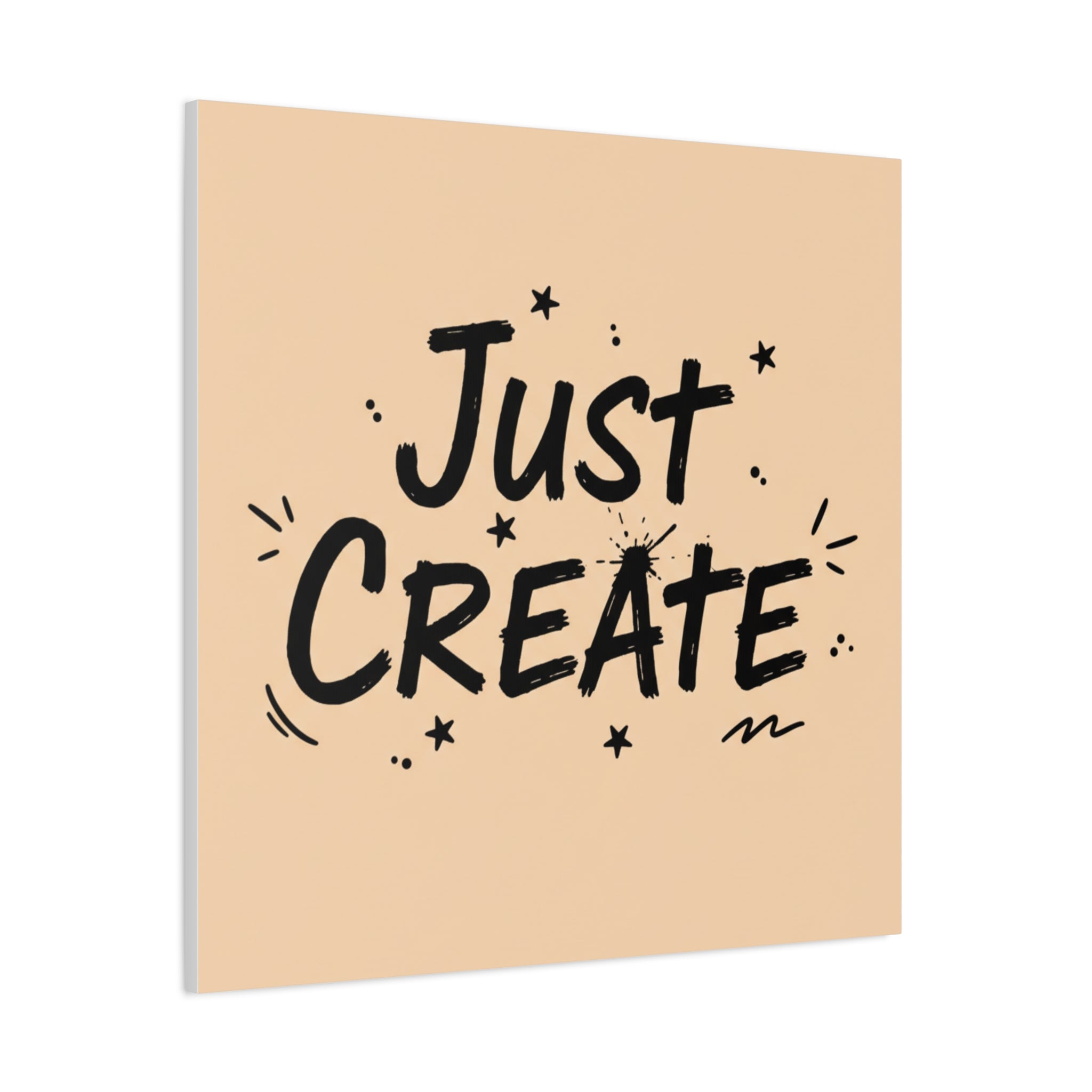 Just Create marker scribble art Canvas | Handwritten marker aesthetic