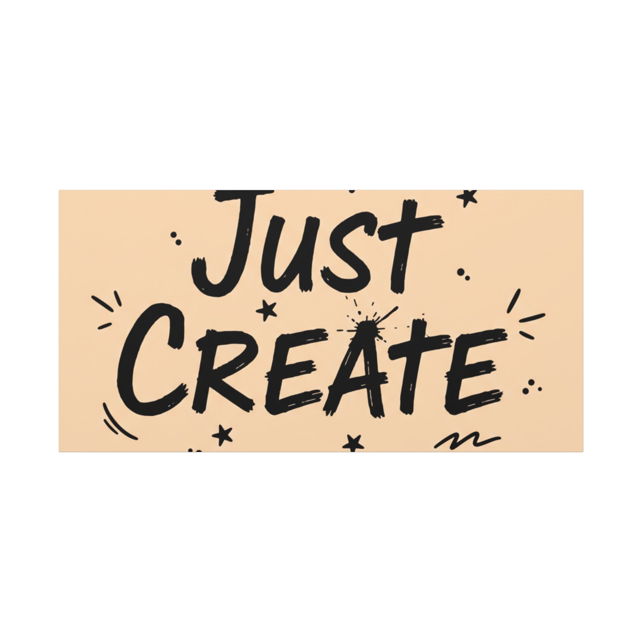 Just Create marker scribble art Canvas | Handwritten marker aesthetic