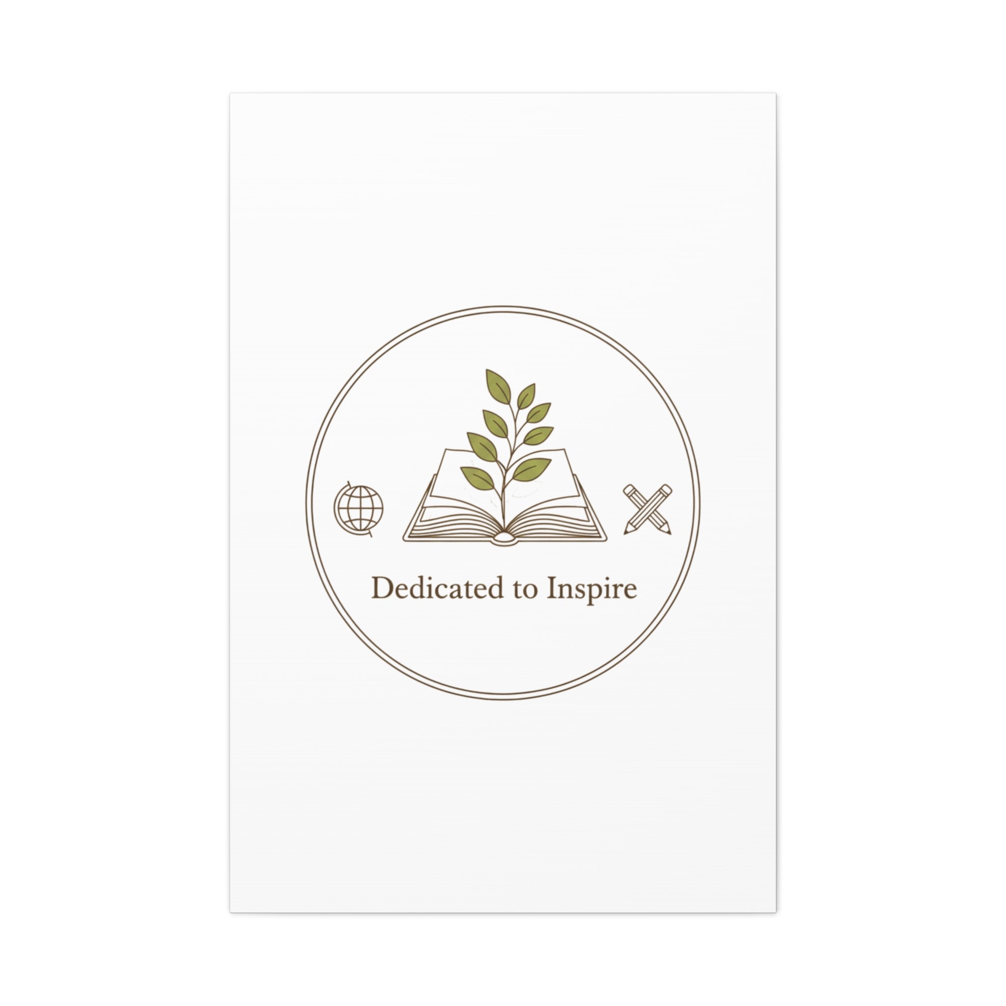 Dedicated to Inspire Canvas | Minimalist Teacher Decor, Educator Pride