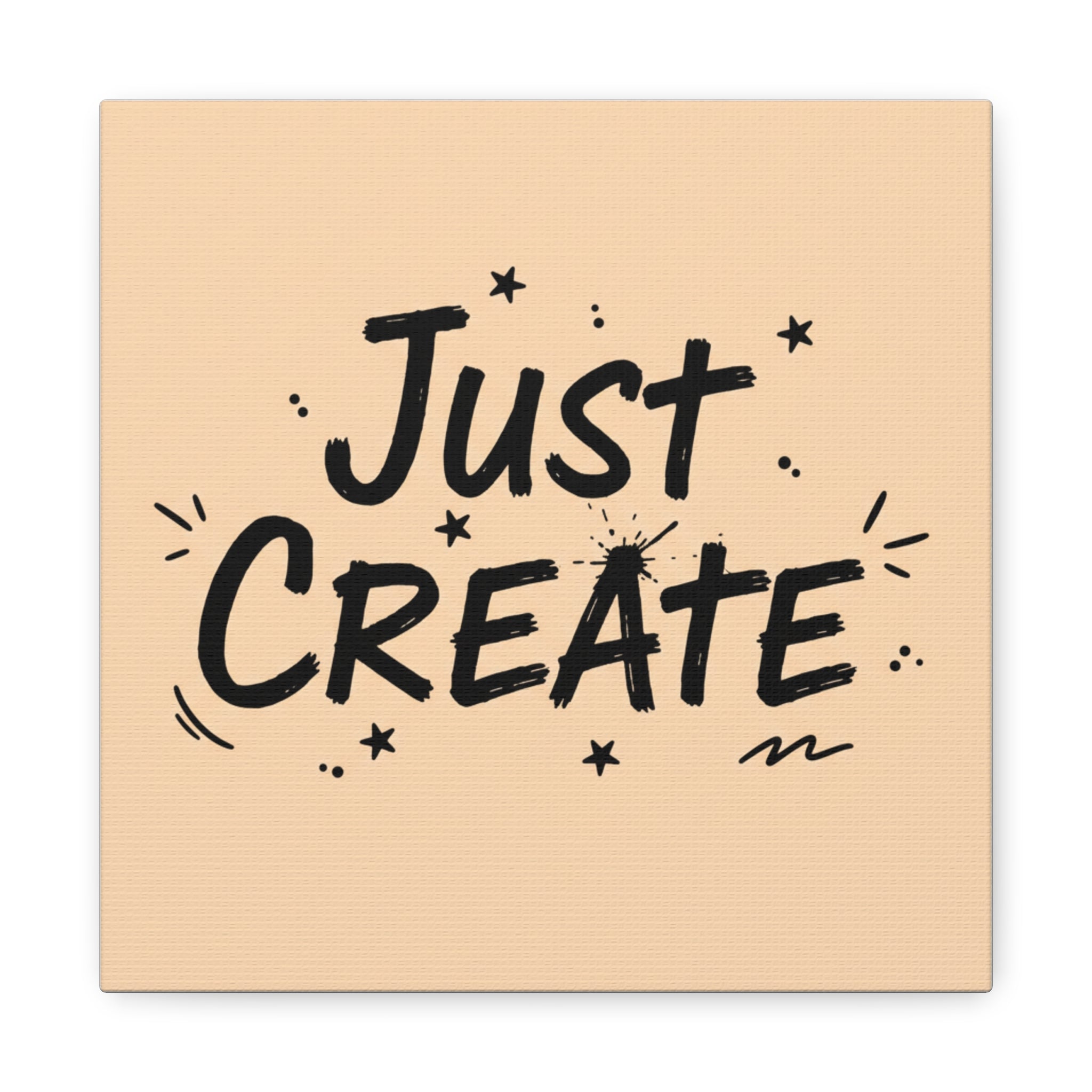 Just Create marker scribble art Canvas | Handwritten marker aesthetic