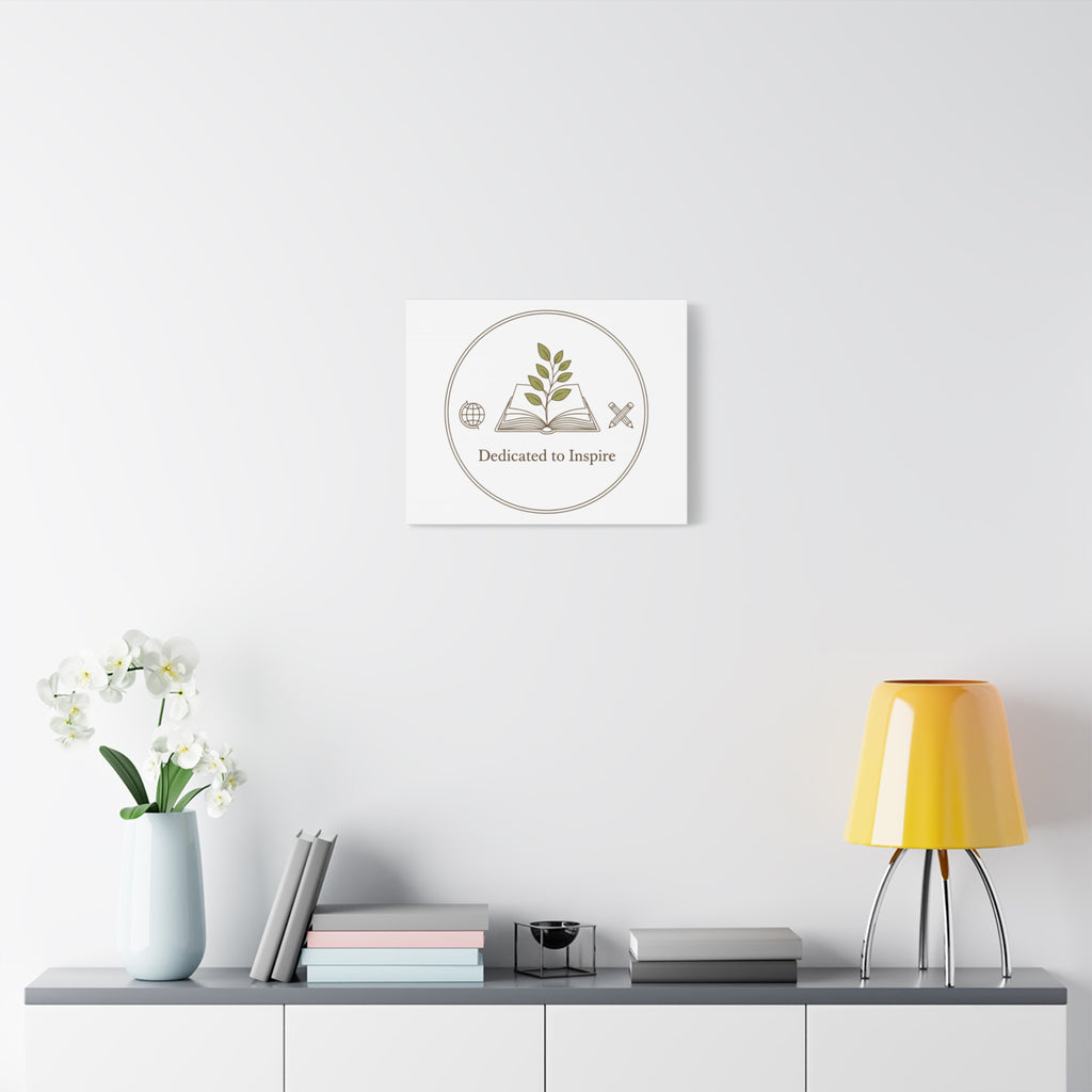 Dedicated to Inspire Canvas | Minimalist Teacher Decor, Educator Pride