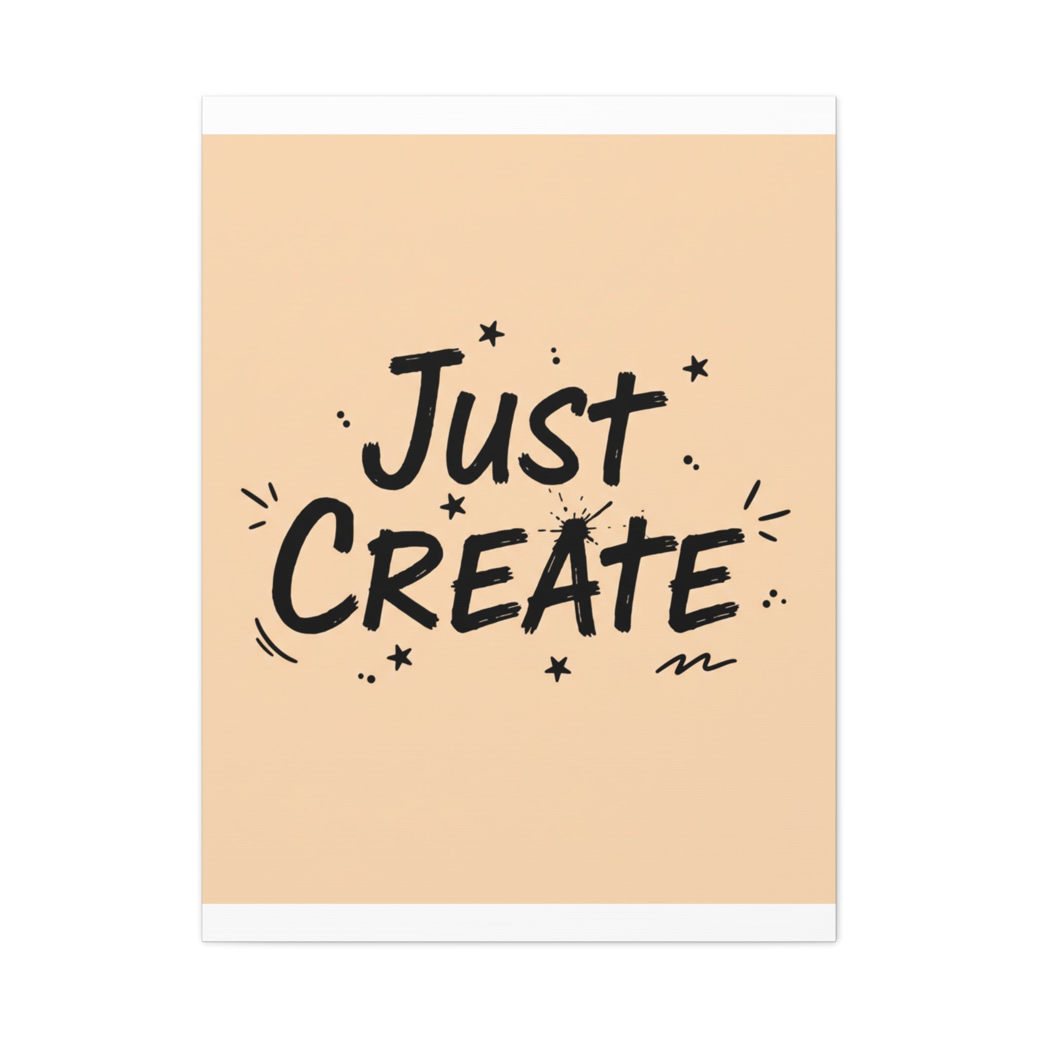 Just Create marker scribble art Canvas | Handwritten marker aesthetic