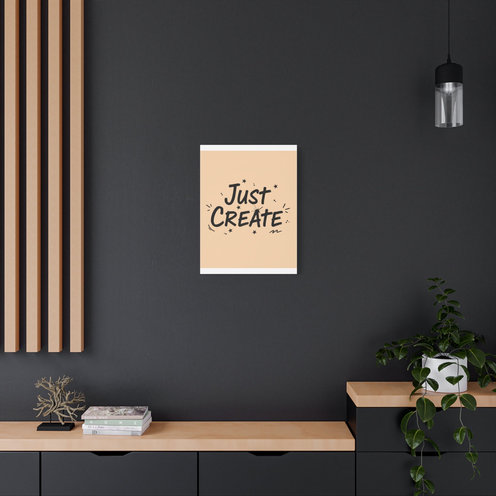 Just Create marker scribble art Canvas | Handwritten marker aesthetic
