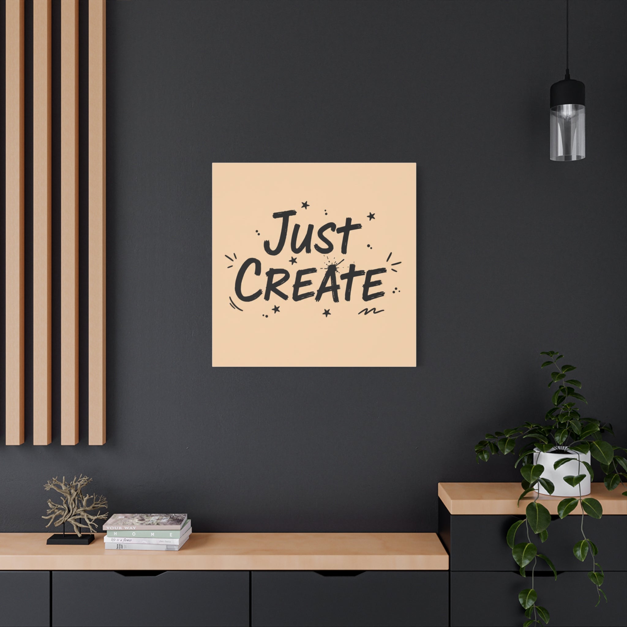 Just Create marker scribble art Canvas | Handwritten marker aesthetic