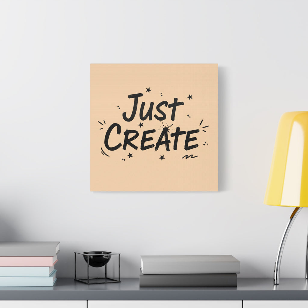 Just Create marker scribble art Canvas | Handwritten marker aesthetic