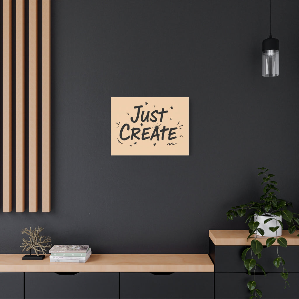 Just Create marker scribble art Canvas | Handwritten marker aesthetic