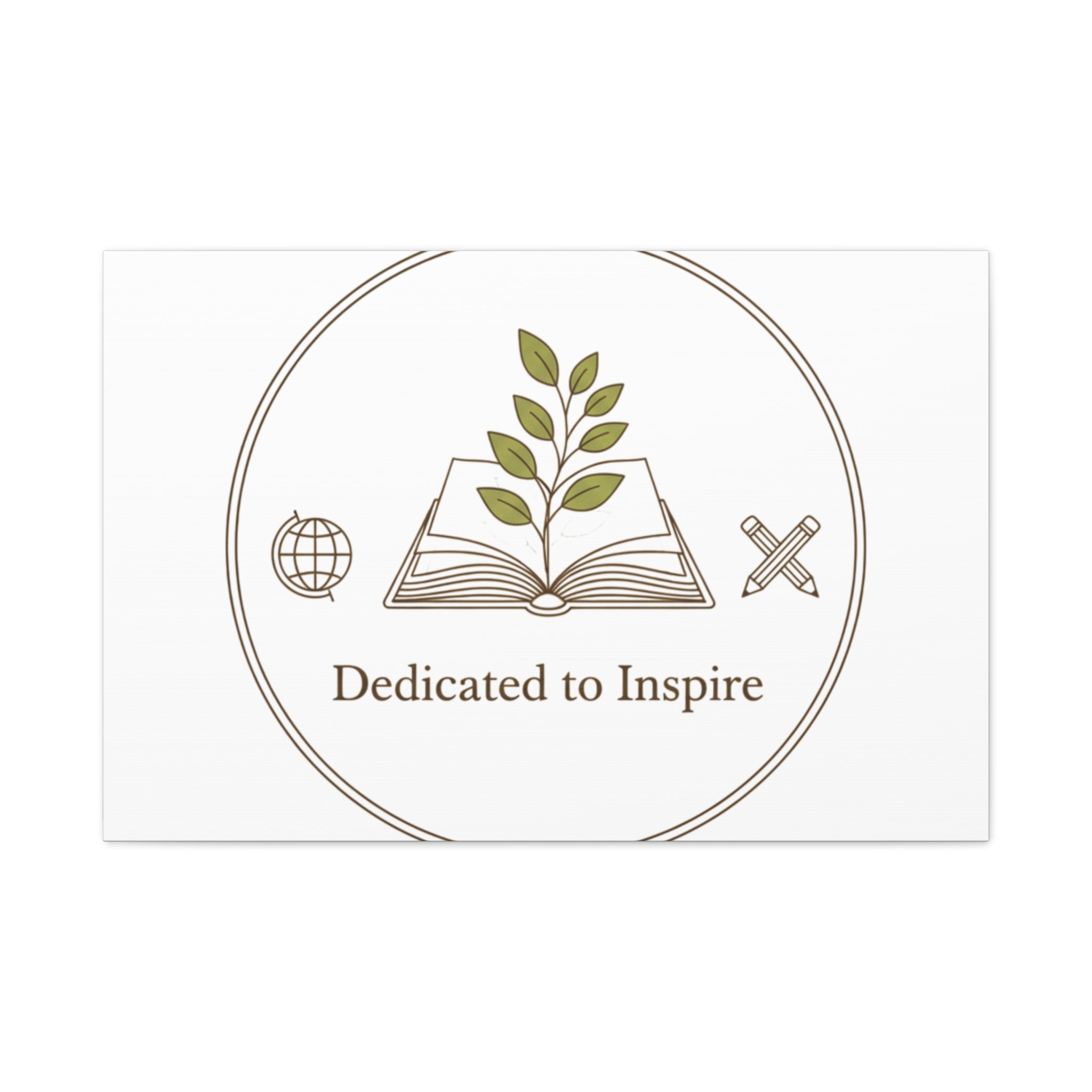 Dedicated to Inspire Canvas | Minimalist Teacher Decor, Educator Pride