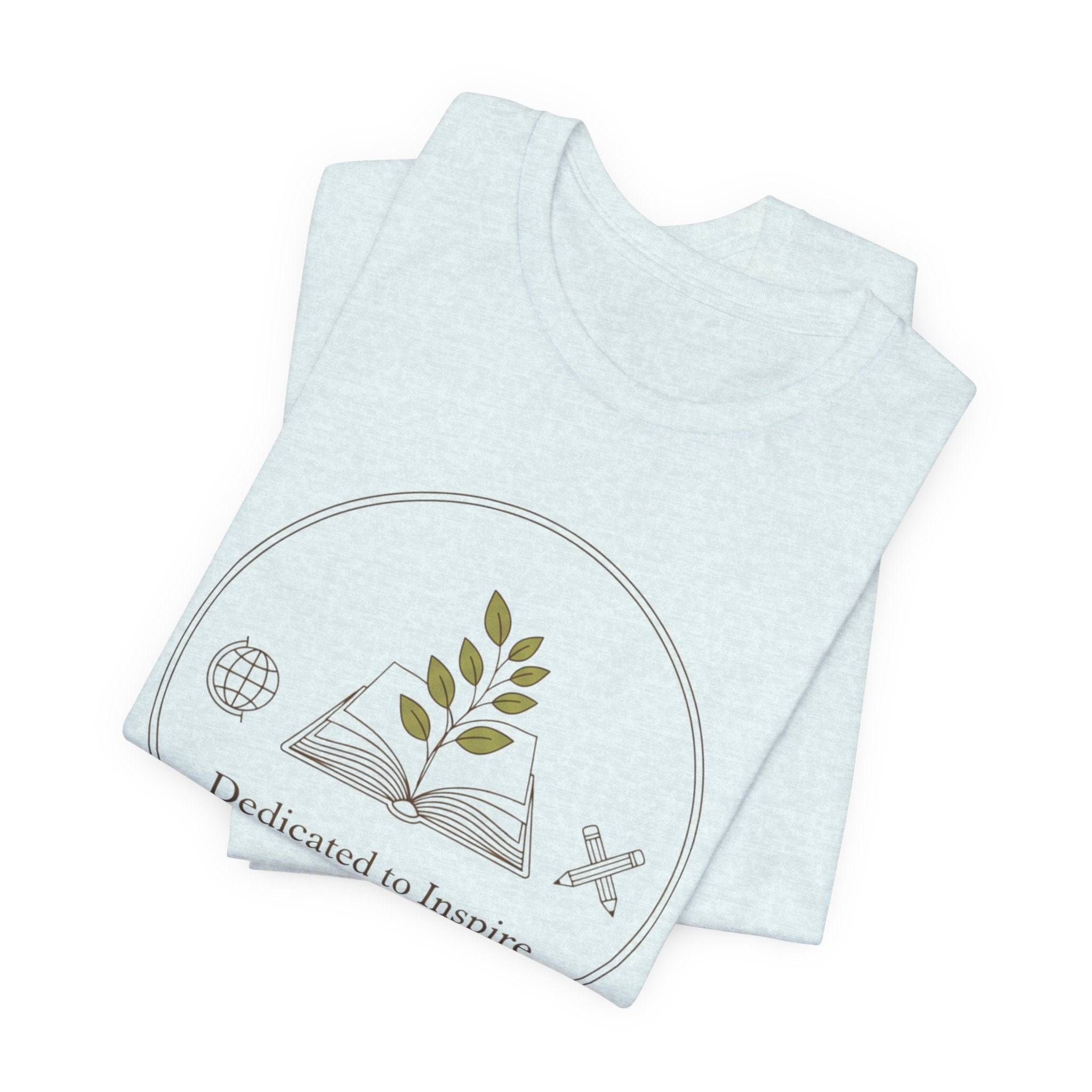 Dedicated to Inspire Tee | modern teacher shirt, minimalist educator pride