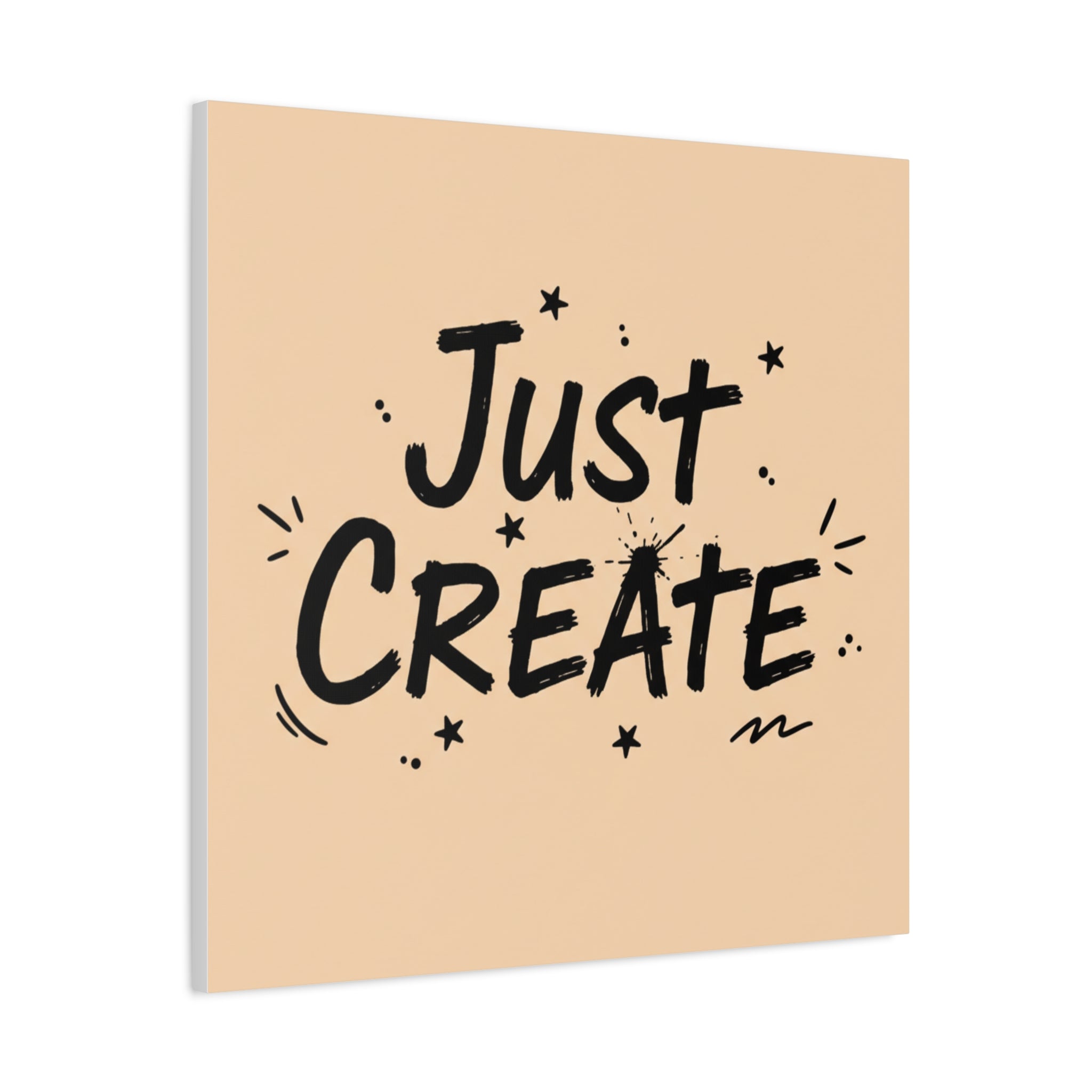 Just Create marker scribble art Canvas | Handwritten marker aesthetic