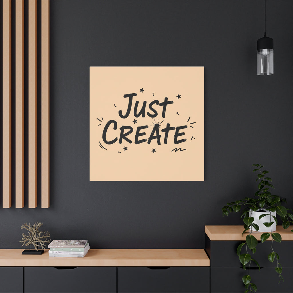 Just Create marker scribble art Canvas | Handwritten marker aesthetic
