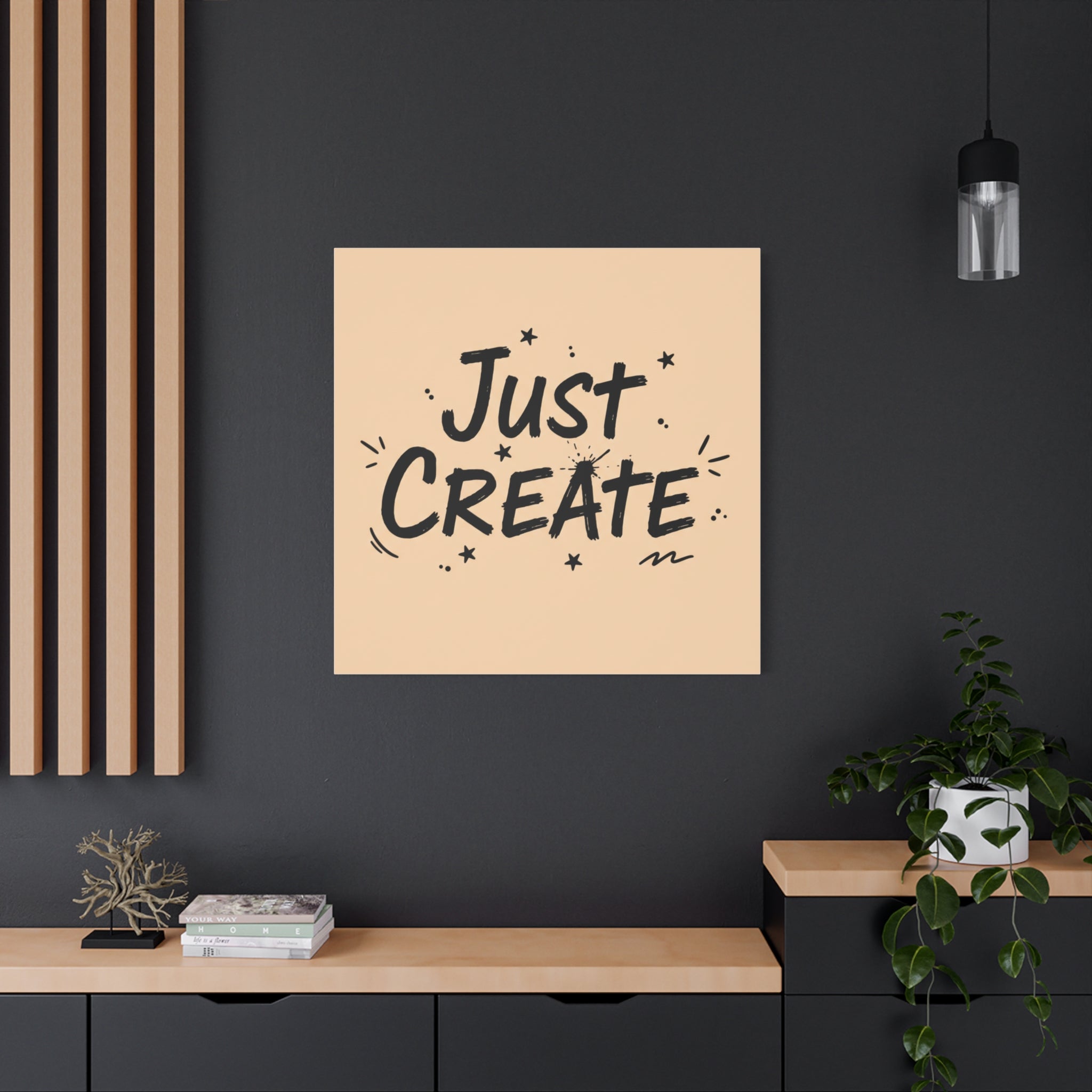Just Create marker scribble art Canvas | Handwritten marker aesthetic
