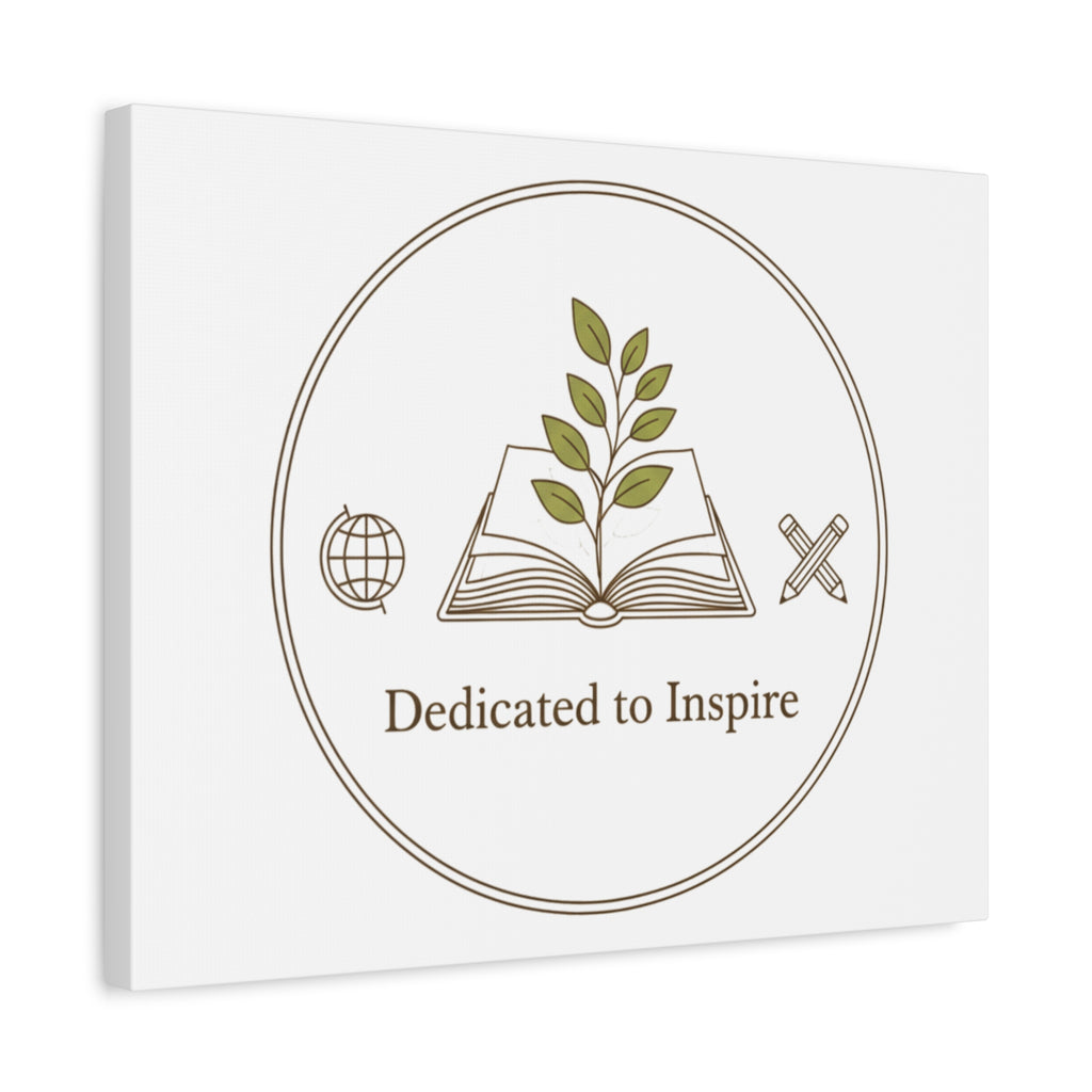 Dedicated to Inspire Canvas | Minimalist Teacher Decor, Educator Pride