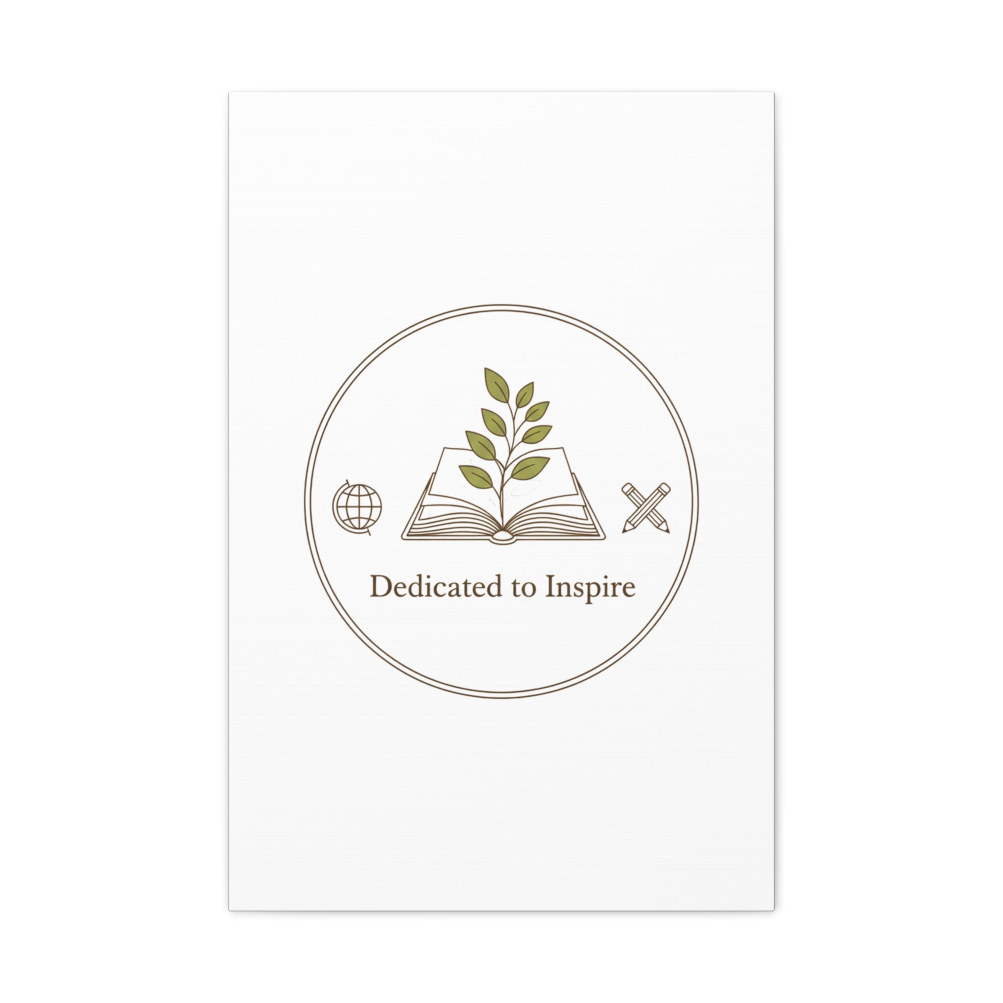 Dedicated to Inspire Canvas | Minimalist Teacher Decor, Educator Pride