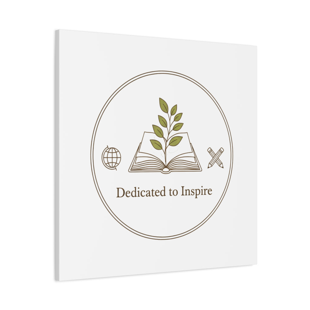 Dedicated to Inspire Canvas | Minimalist Teacher Decor, Educator Pride