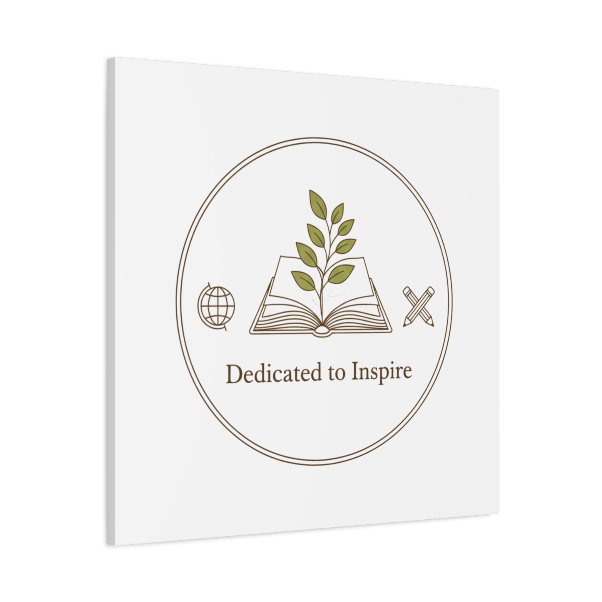 Dedicated to Inspire Canvas | Minimalist Teacher Decor, Educator Pride