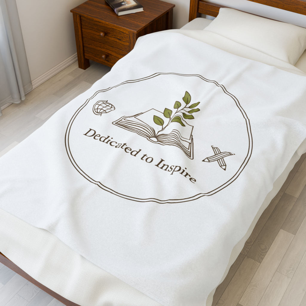 teacher emblem plush blanket