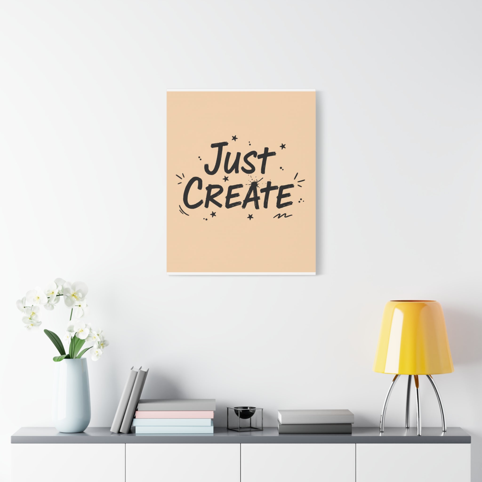 Just Create marker scribble art Canvas | Handwritten marker aesthetic