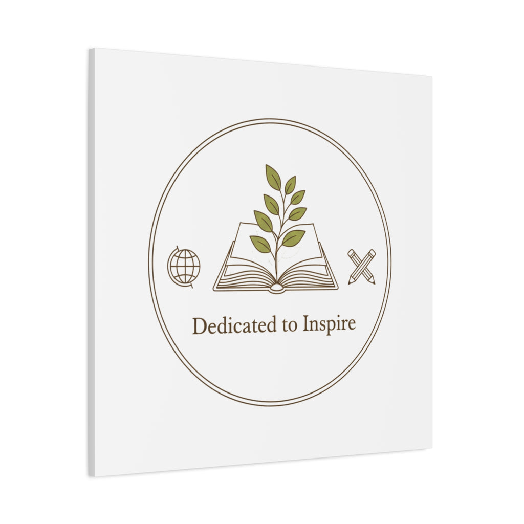 Dedicated to Inspire Canvas | Minimalist Teacher Decor, Educator Pride