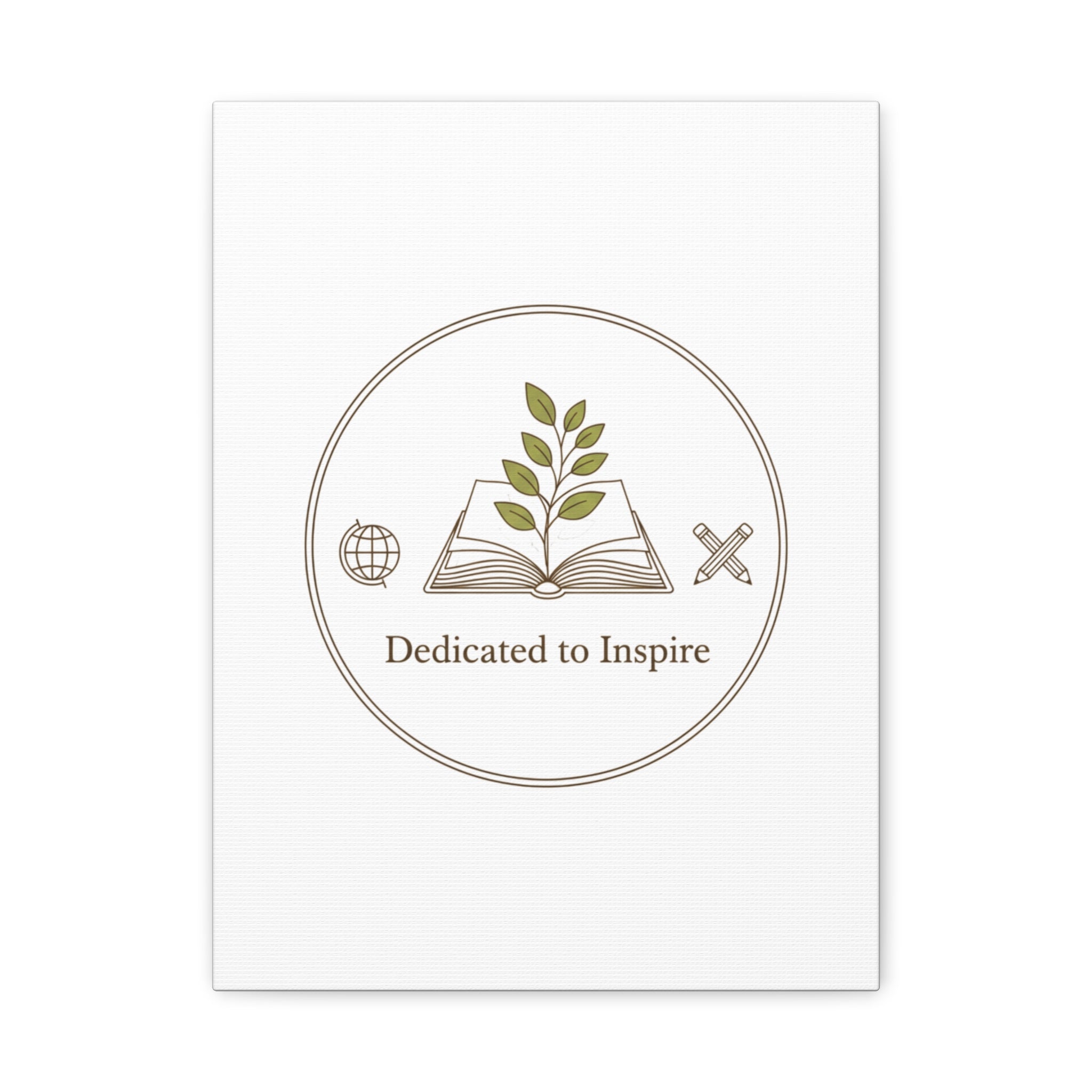 Dedicated to Inspire Canvas | Minimalist Teacher Decor, Educator Pride