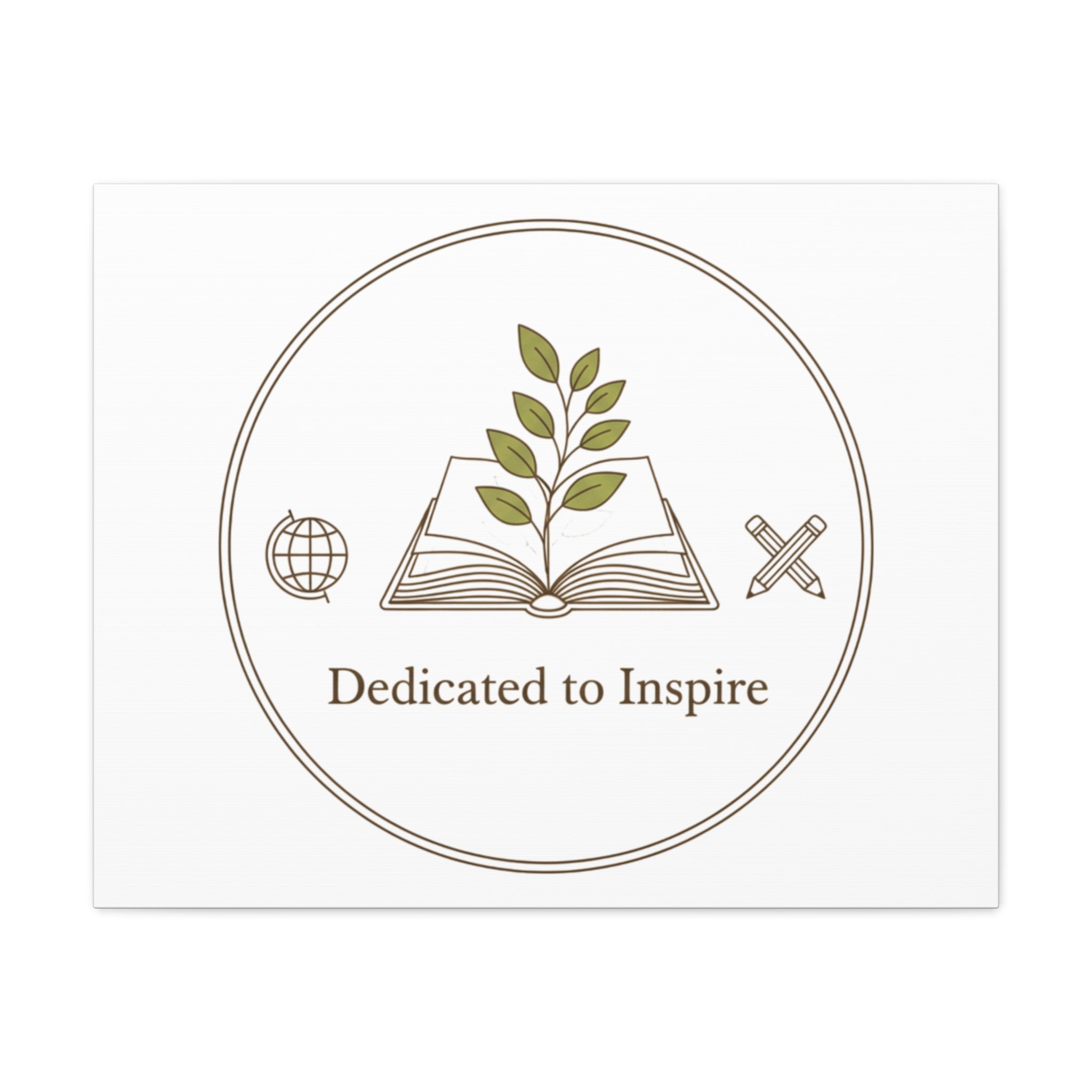 Dedicated to Inspire Canvas | Minimalist Teacher Decor, Educator Pride