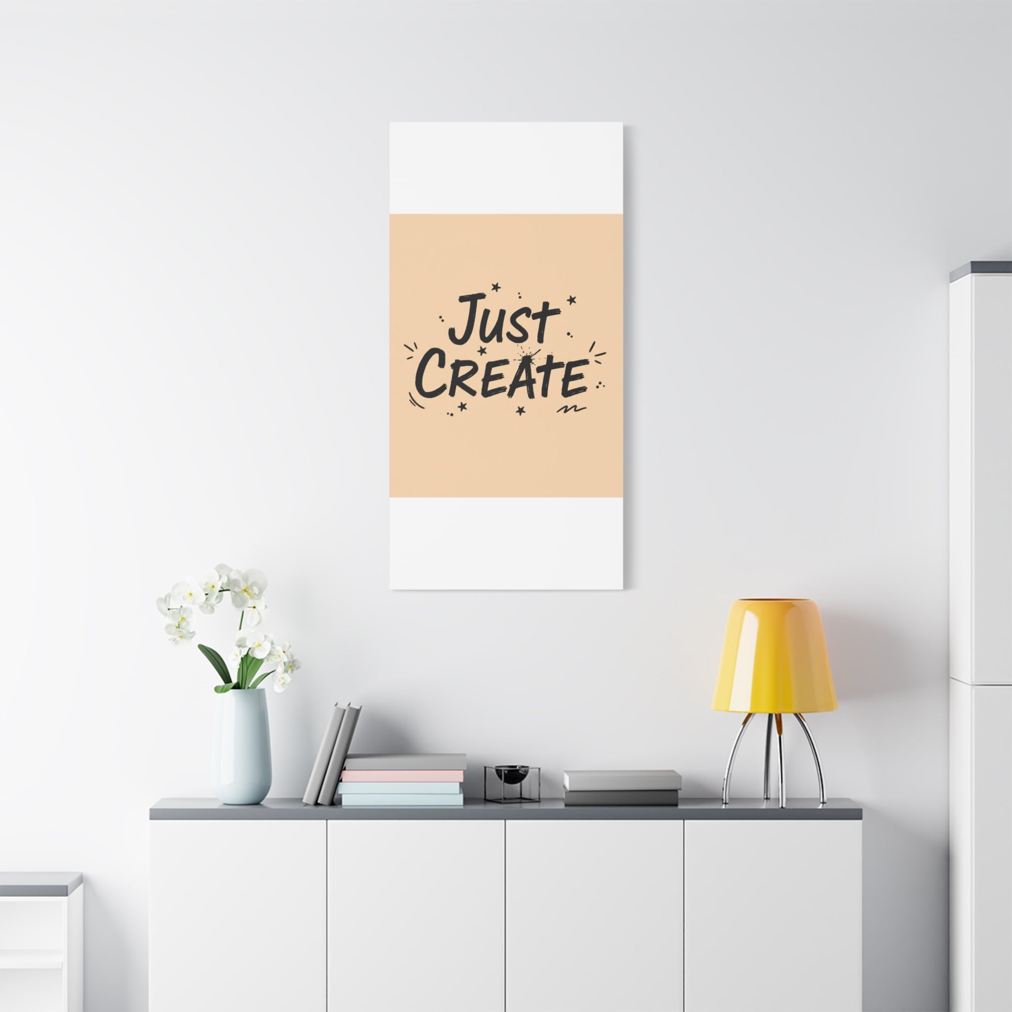 Just Create marker scribble art Canvas | Handwritten marker aesthetic