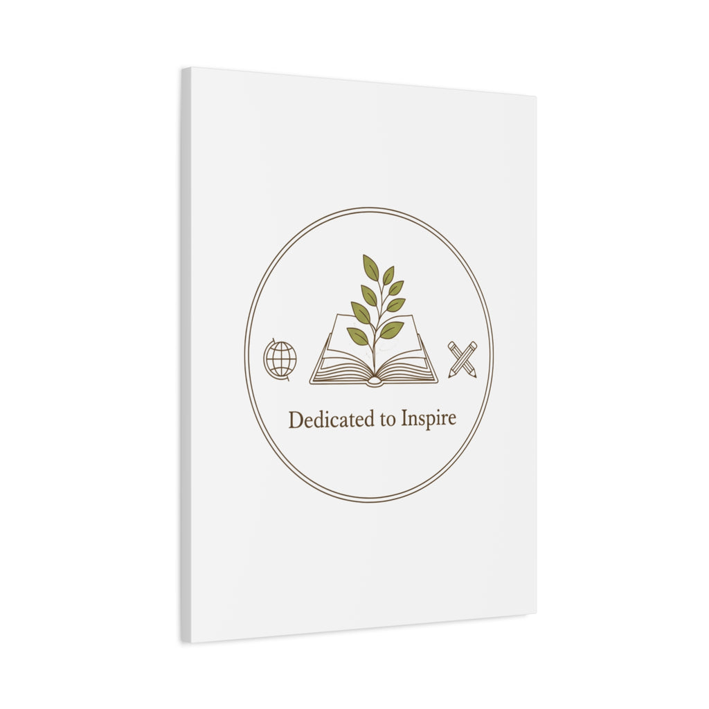 Dedicated to Inspire Canvas | Minimalist Teacher Decor, Educator Pride