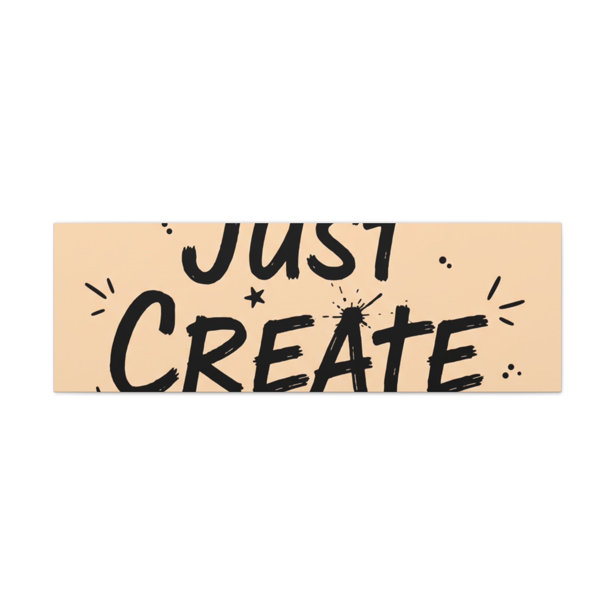 Just Create marker scribble art Canvas | Handwritten marker aesthetic