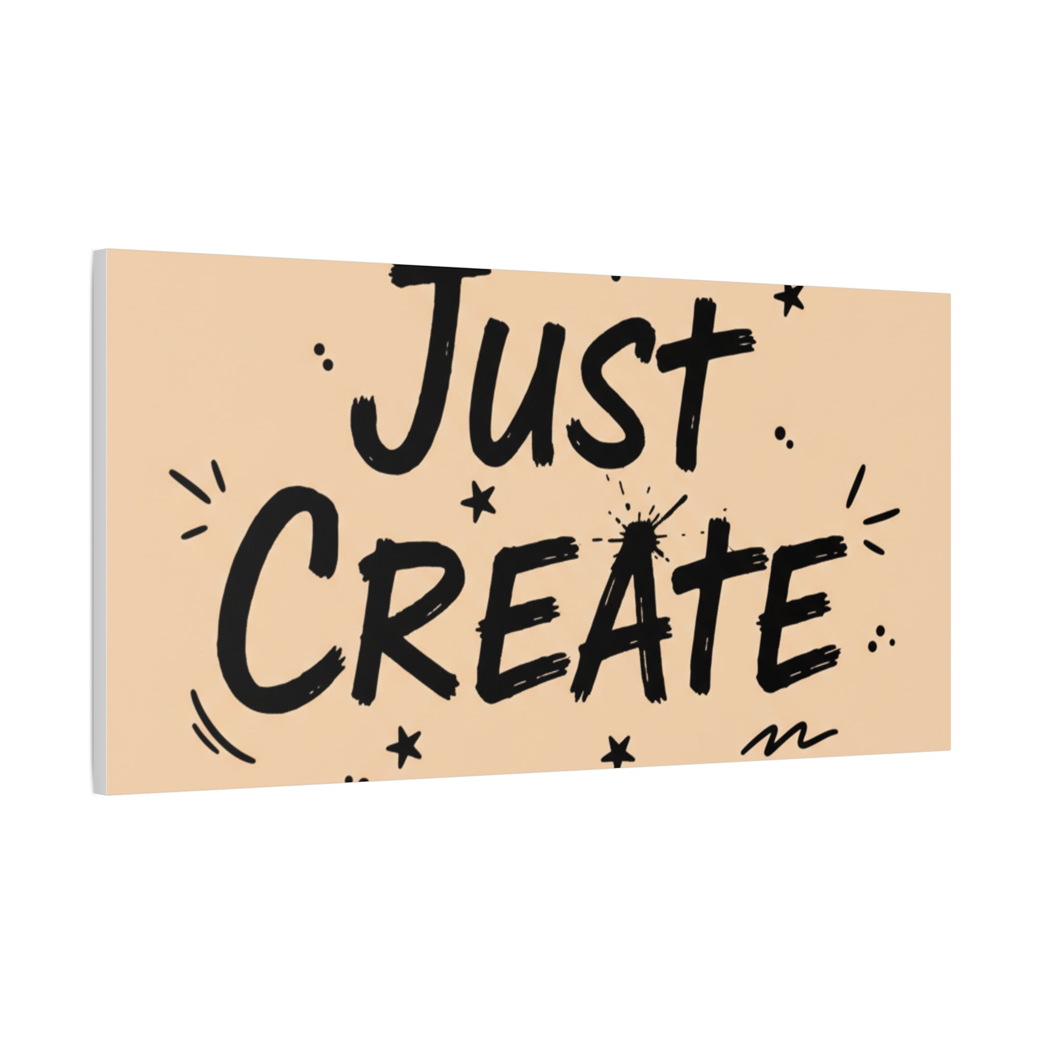 Just Create marker scribble art Canvas | Handwritten marker aesthetic