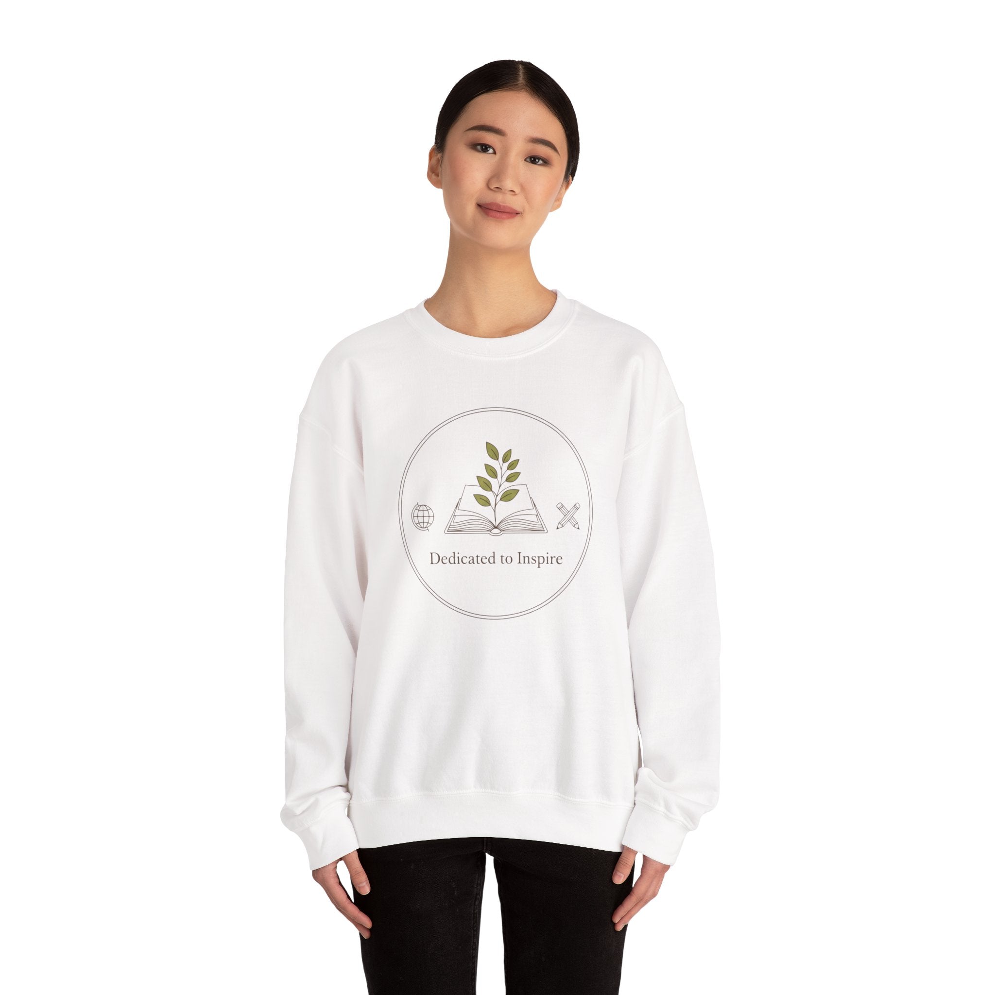 Dedicated to Inspire Sweatshirt | modern teacher, educator pride