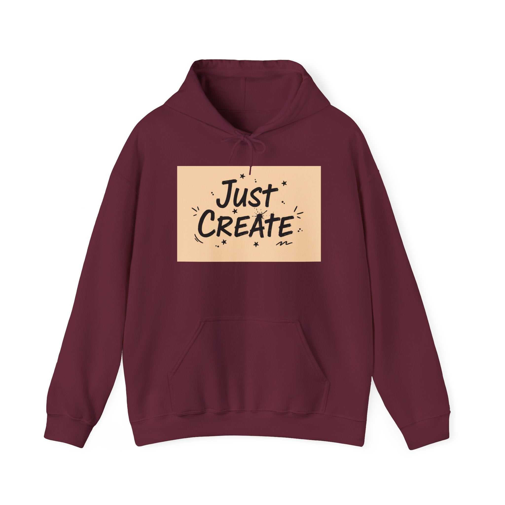 Just Create handwritten marker hoodie | doodle quote, marker scribble design