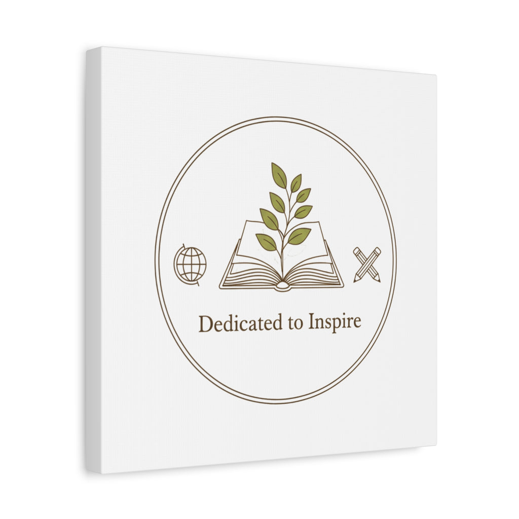 Dedicated to Inspire Canvas | Minimalist Teacher Decor, Educator Pride