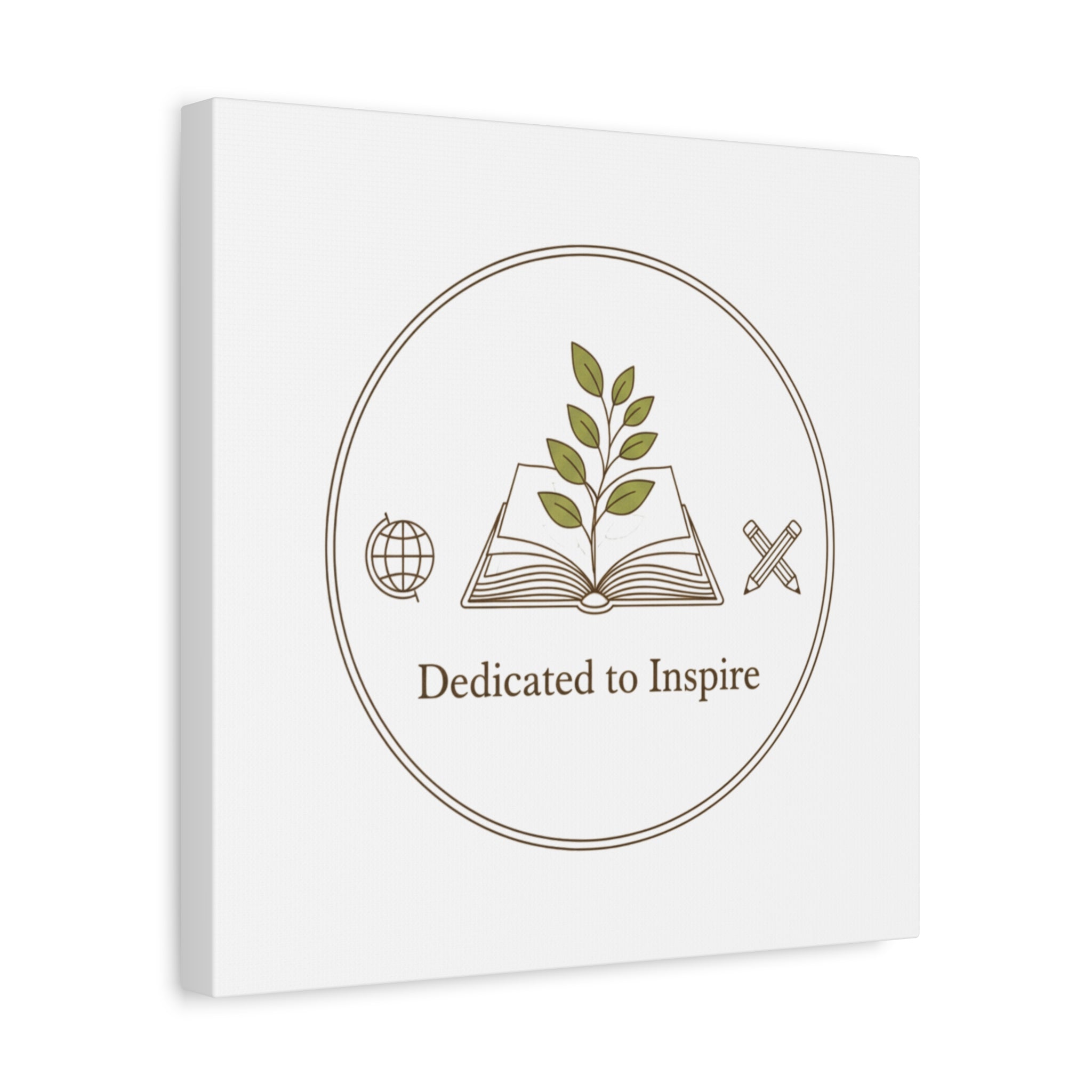 Dedicated to Inspire Canvas | Minimalist Teacher Decor, Educator Pride