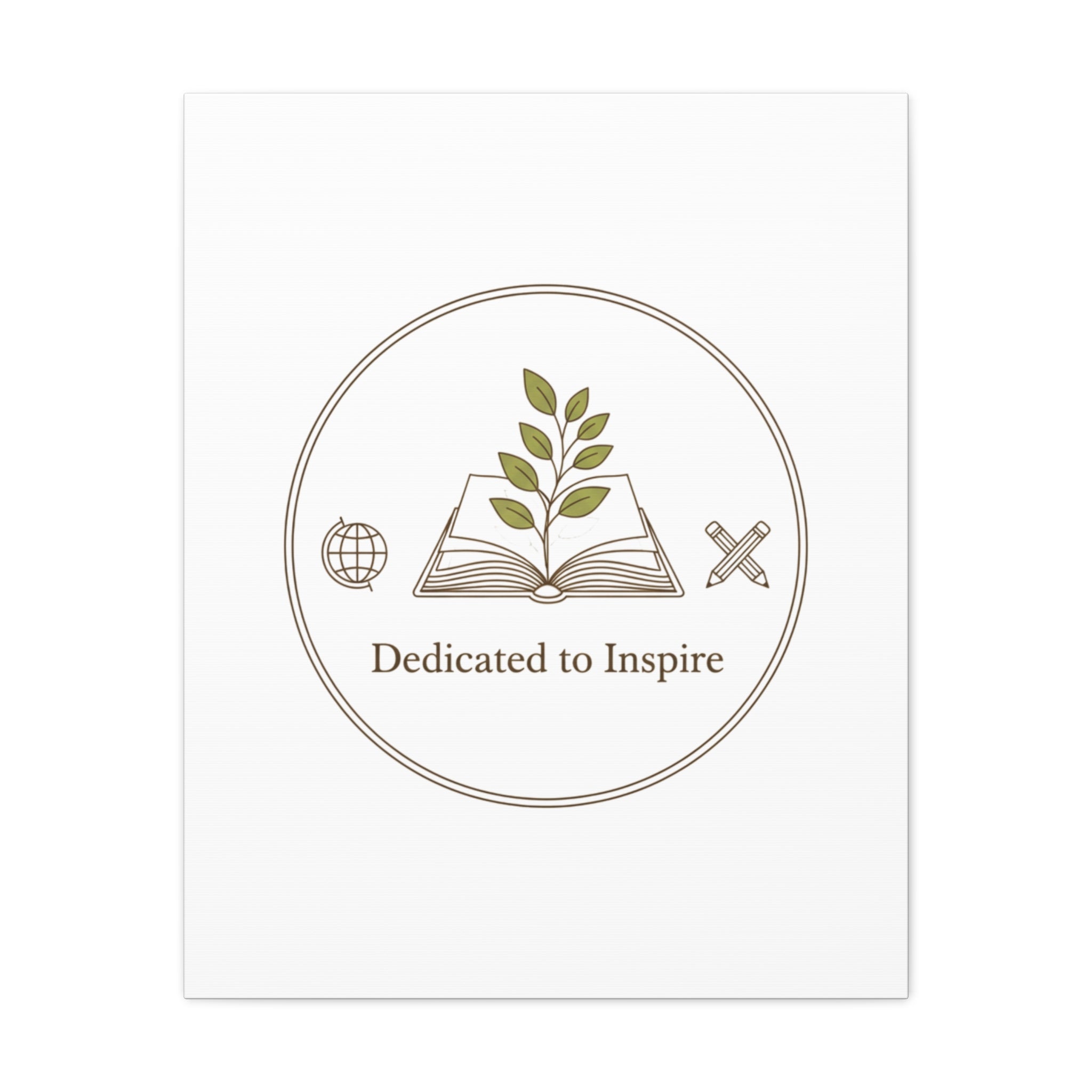 Dedicated to Inspire Canvas | Minimalist Teacher Decor, Educator Pride