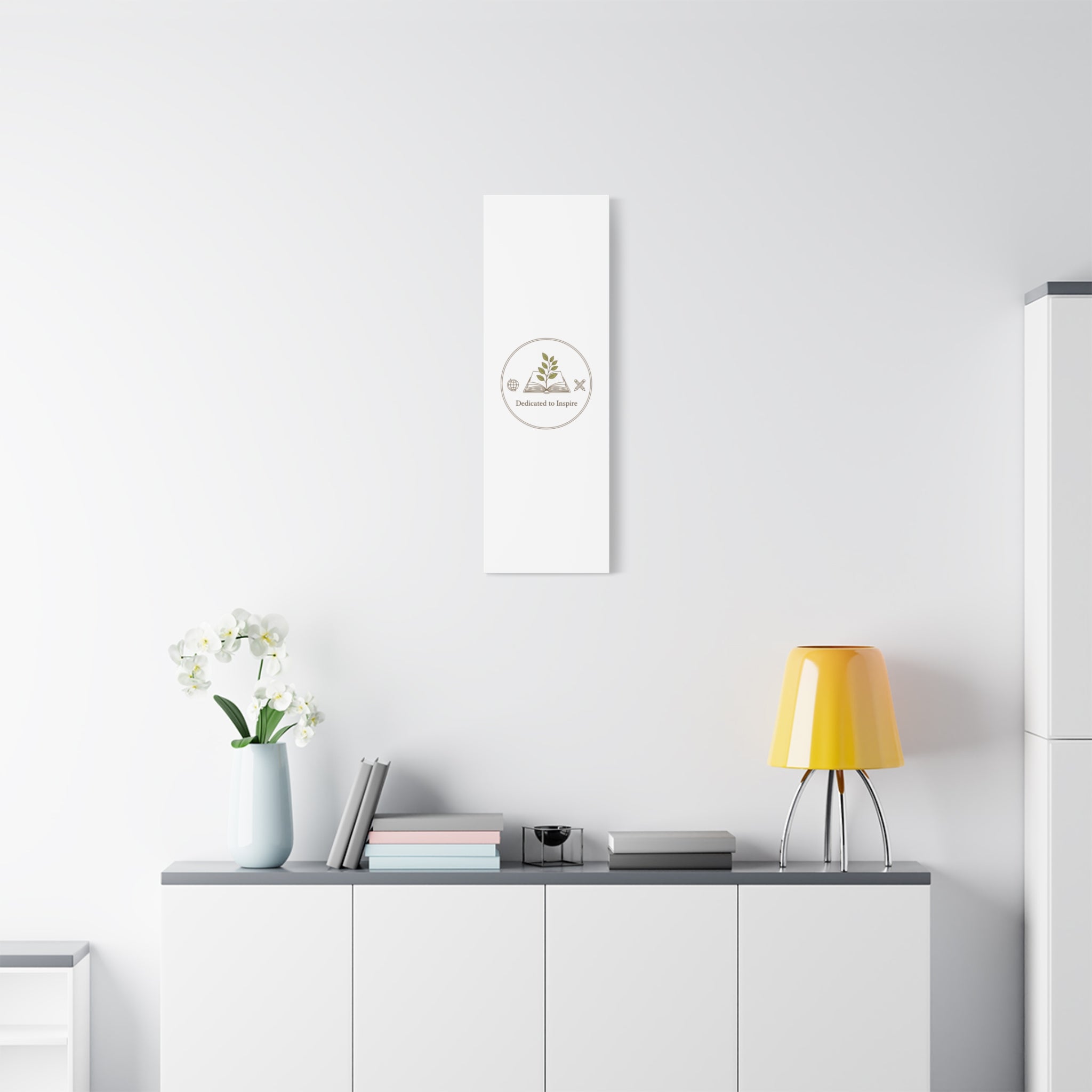 Dedicated to Inspire Canvas | Minimalist Teacher Decor, Educator Pride