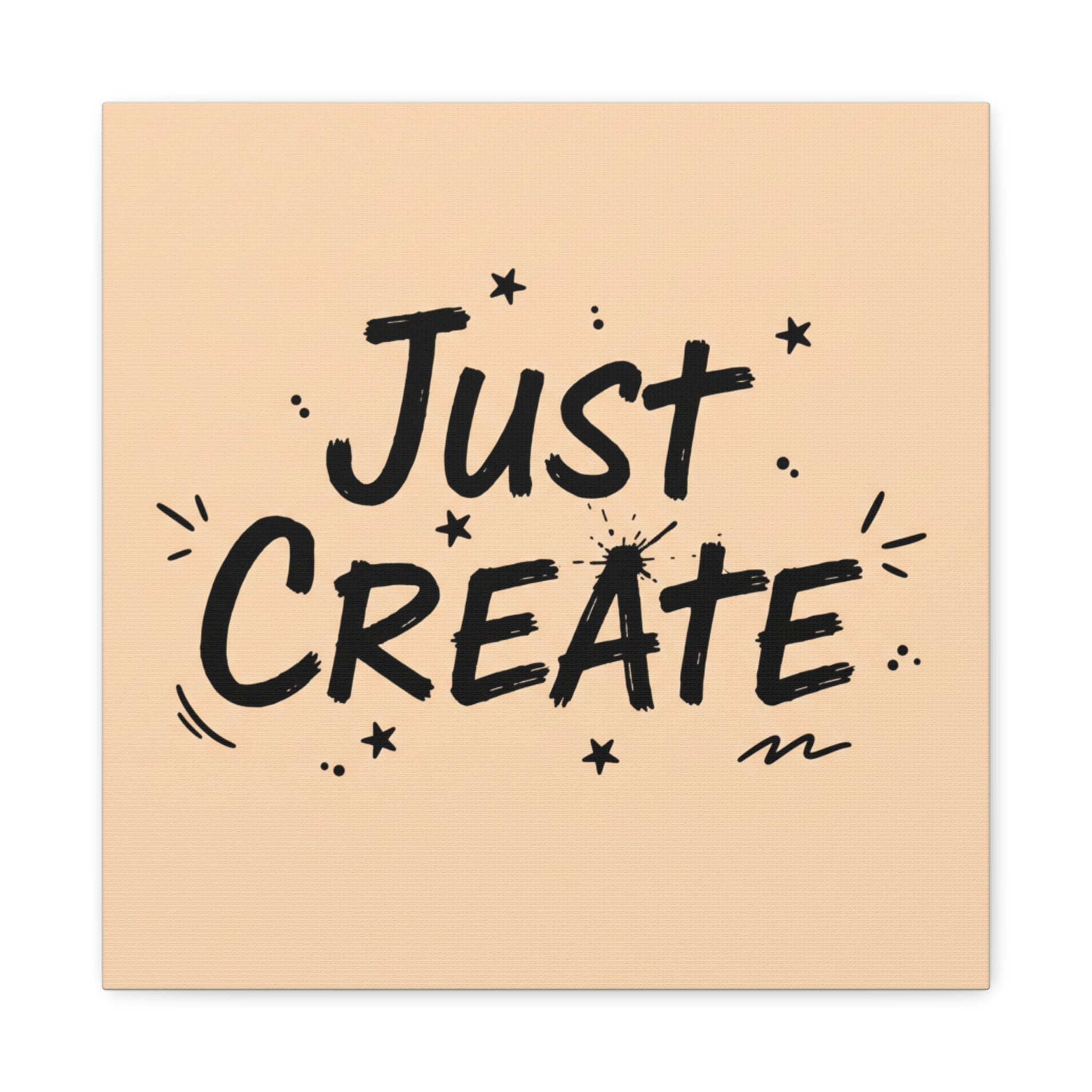 Just Create marker scribble art Canvas | Handwritten marker aesthetic