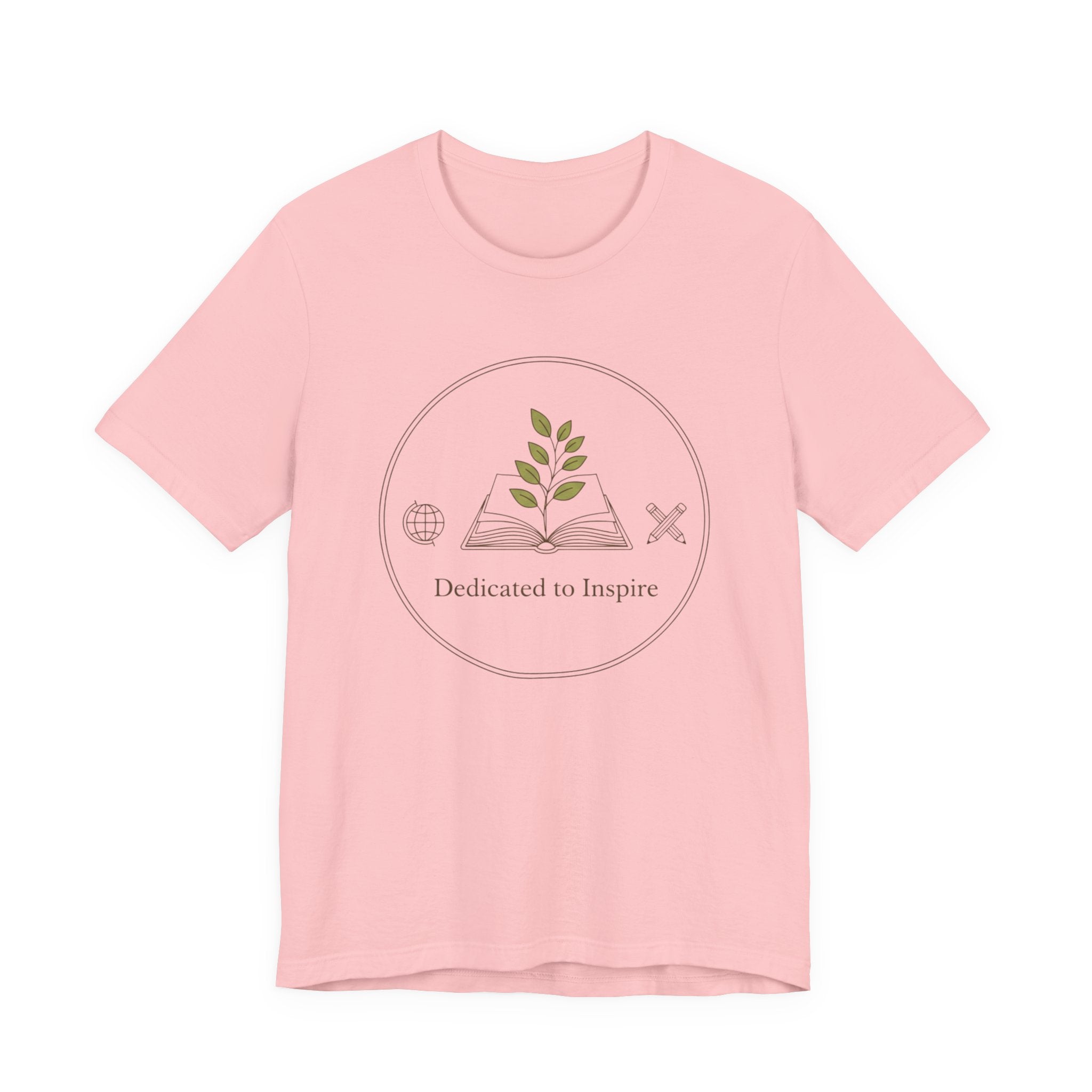 Dedicated to Inspire Tee | modern teacher shirt, minimalist educator pride