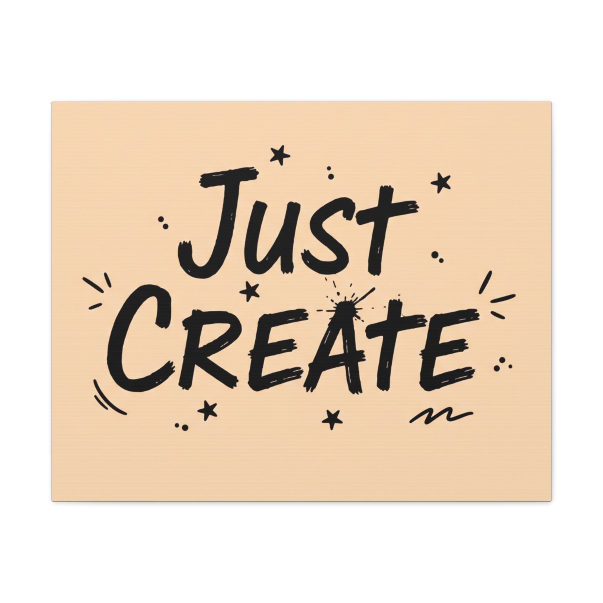 Just Create marker scribble art Canvas | Handwritten marker aesthetic