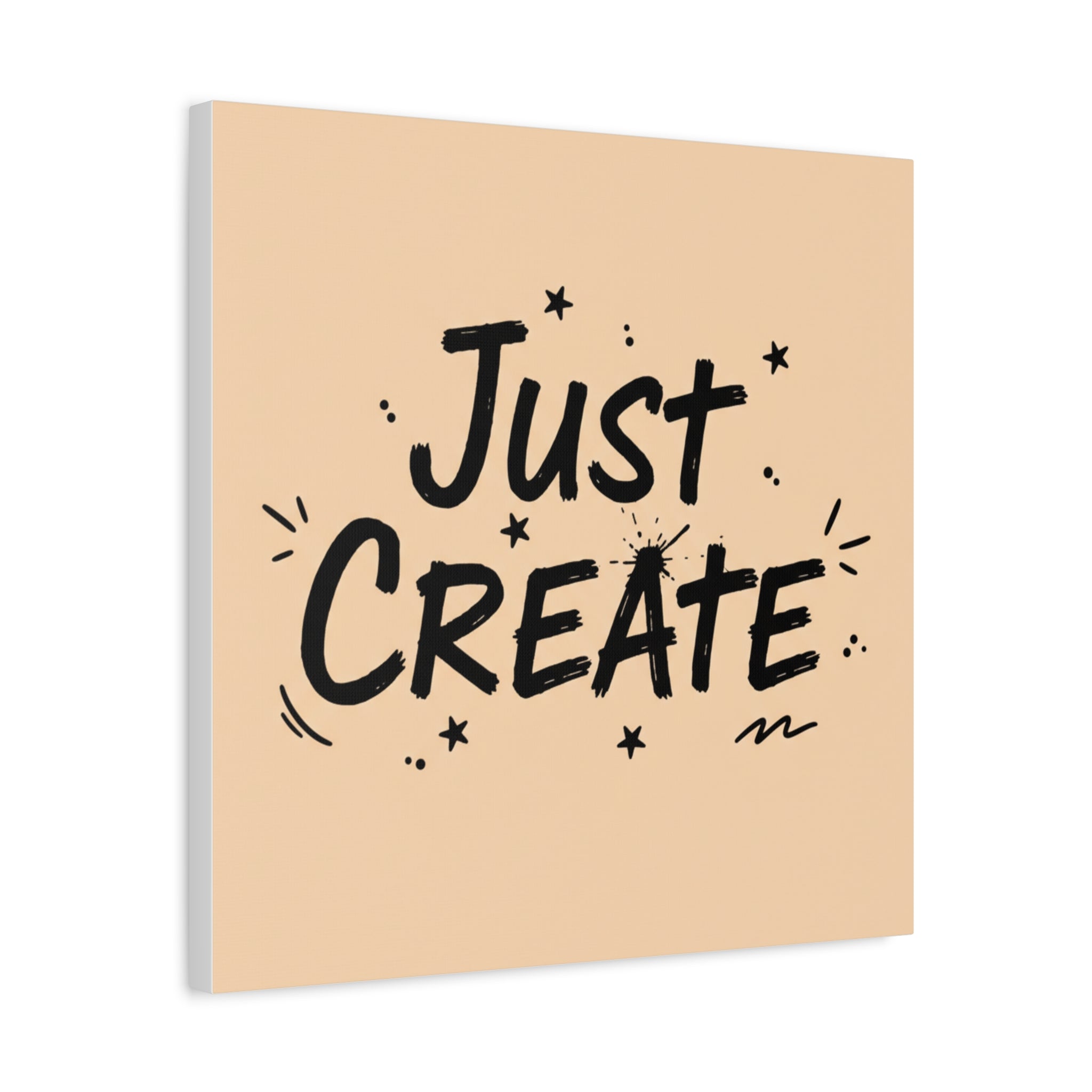 Just Create marker scribble art Canvas | Handwritten marker aesthetic