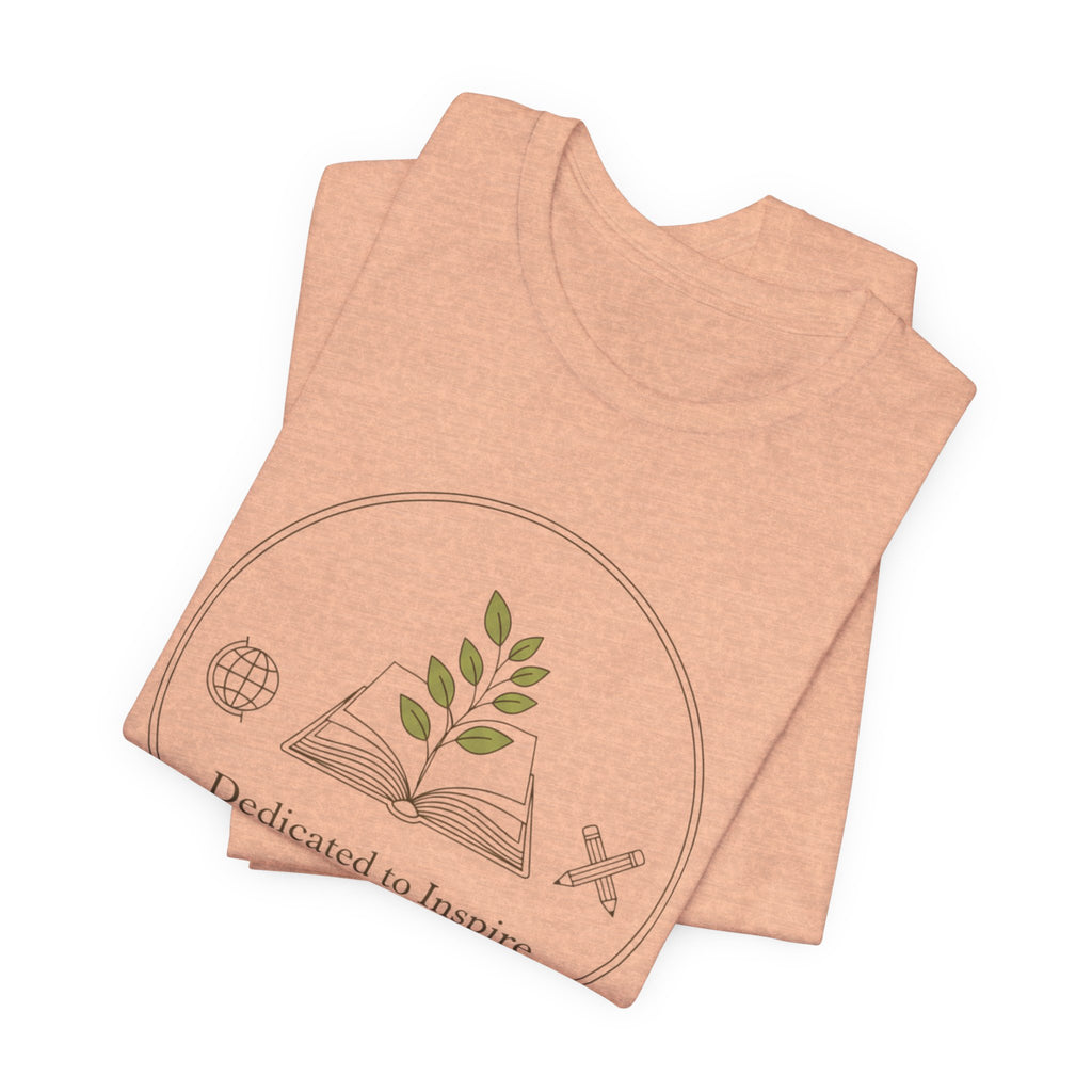 Dedicated to Inspire Tee | modern teacher shirt, minimalist educator pride