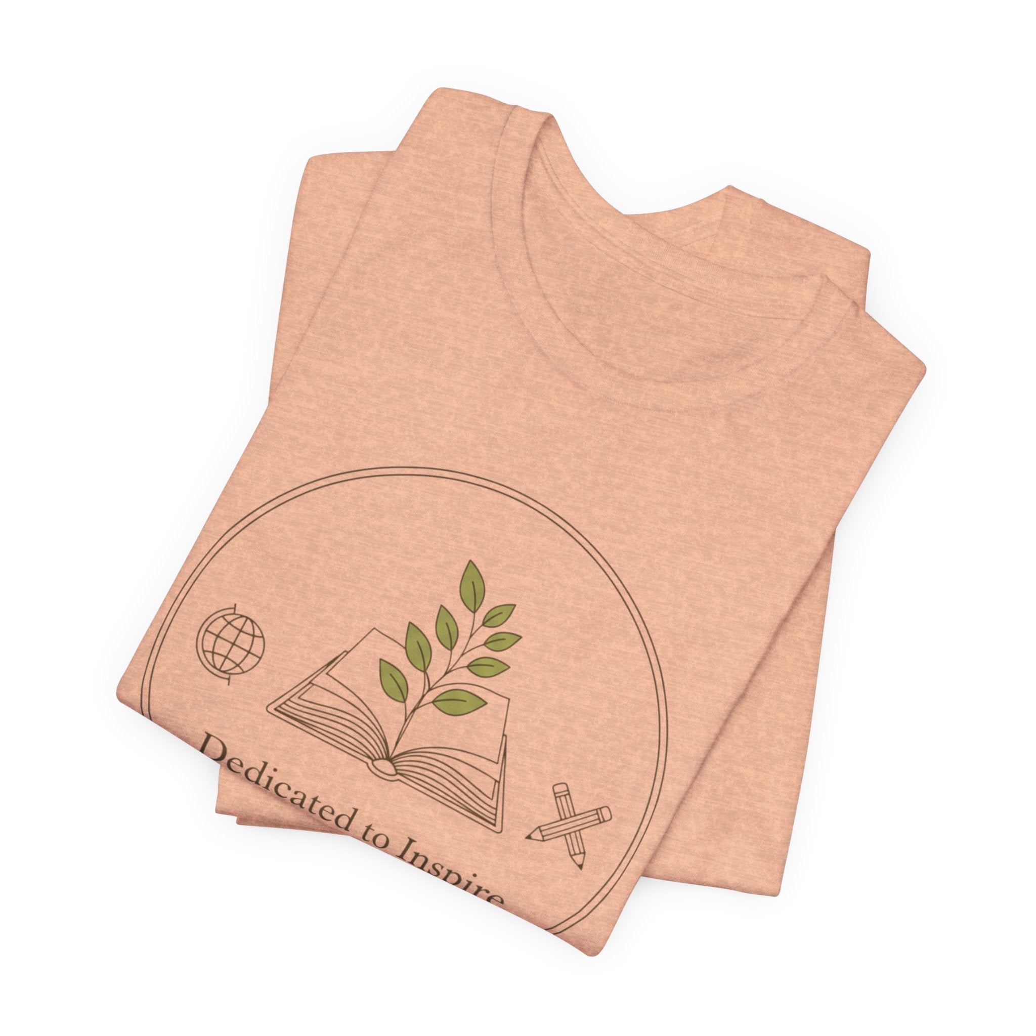 Dedicated to Inspire Tee | modern teacher shirt, minimalist educator pride