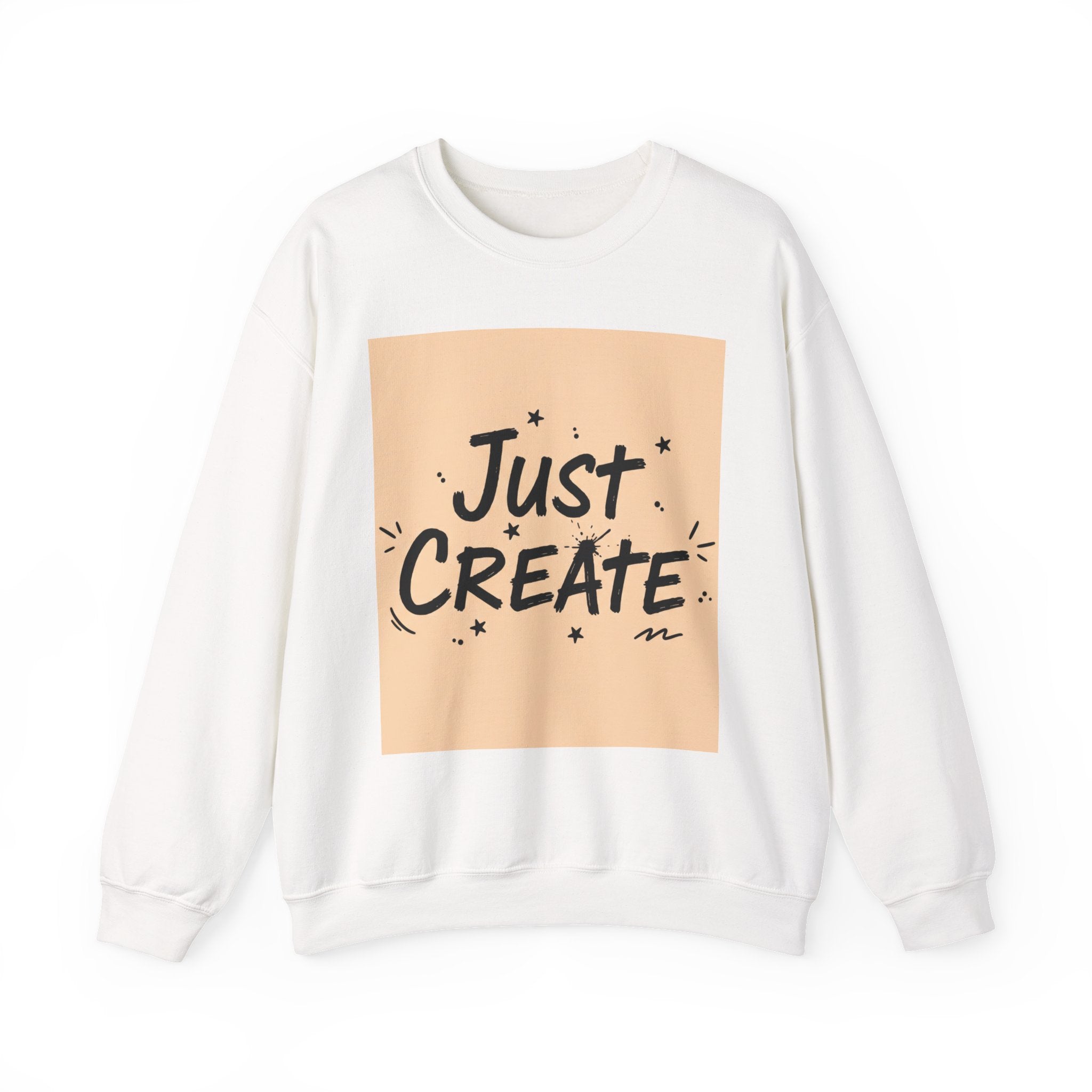 Just Create marker scribble sweatshirt | handwritten font art, doodle quote