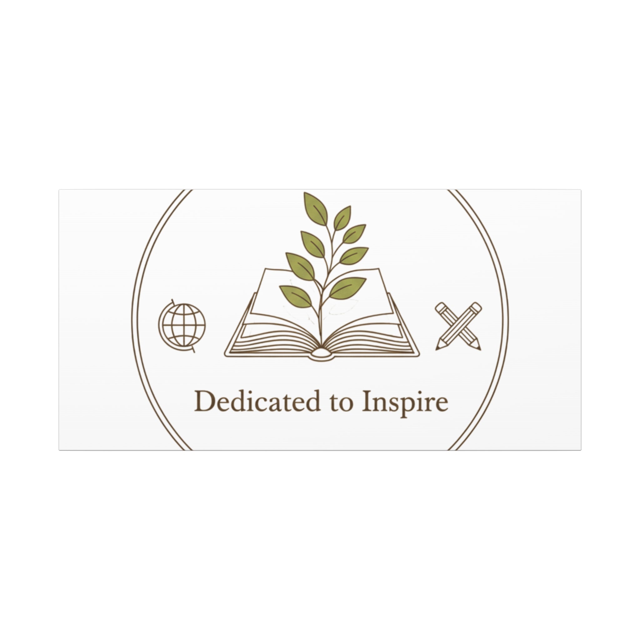 Dedicated to Inspire Canvas | Minimalist Teacher Decor, Educator Pride