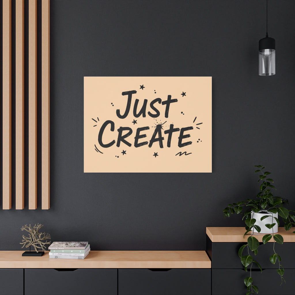 Just Create marker scribble art Canvas | Handwritten marker aesthetic