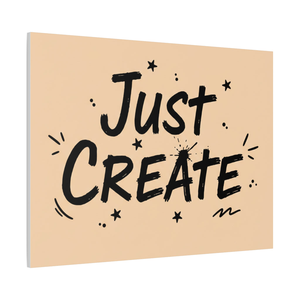 Just Create marker scribble art Canvas | Handwritten marker aesthetic
