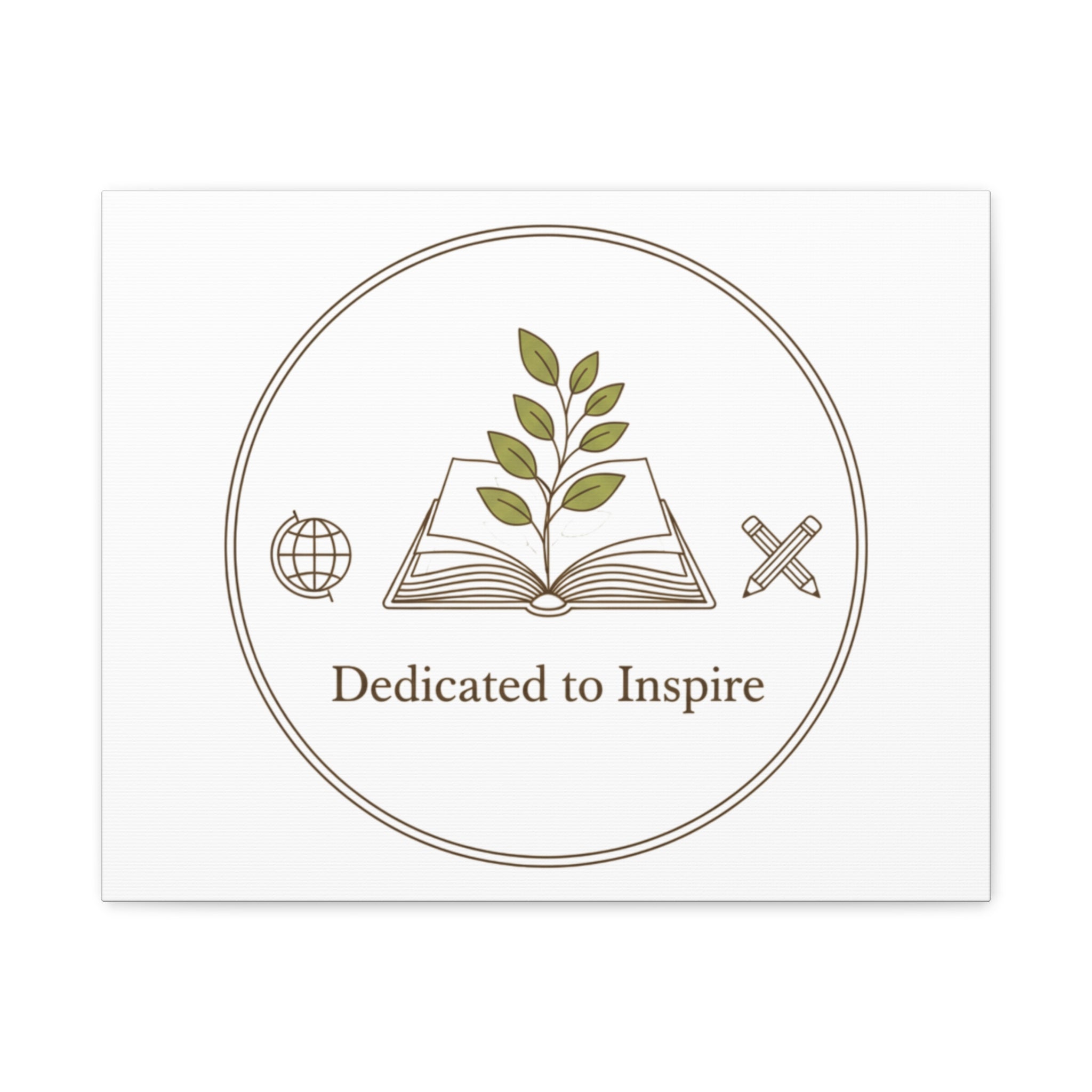 Dedicated to Inspire Canvas | Minimalist Teacher Decor, Educator Pride