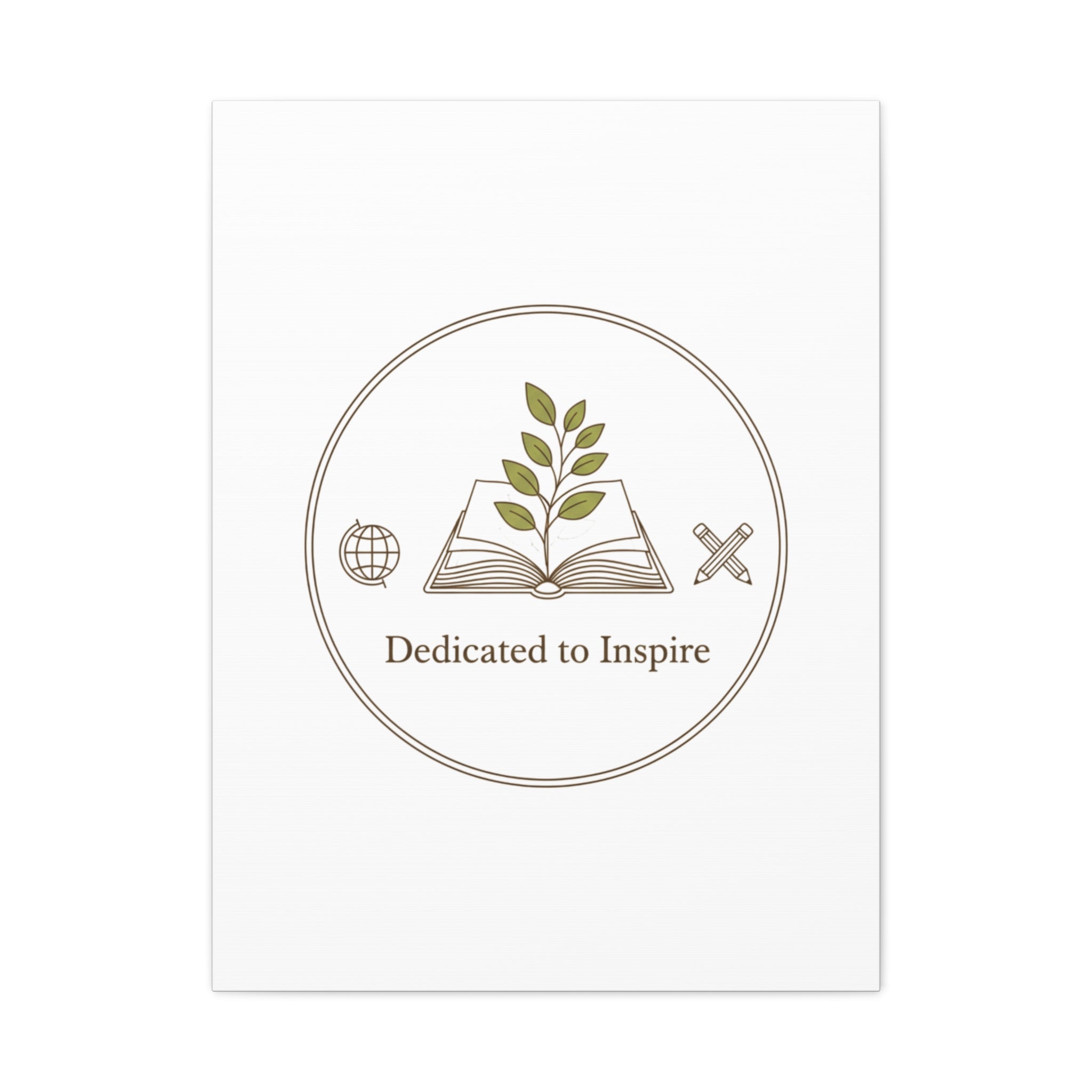 Dedicated to Inspire Canvas | Minimalist Teacher Decor, Educator Pride